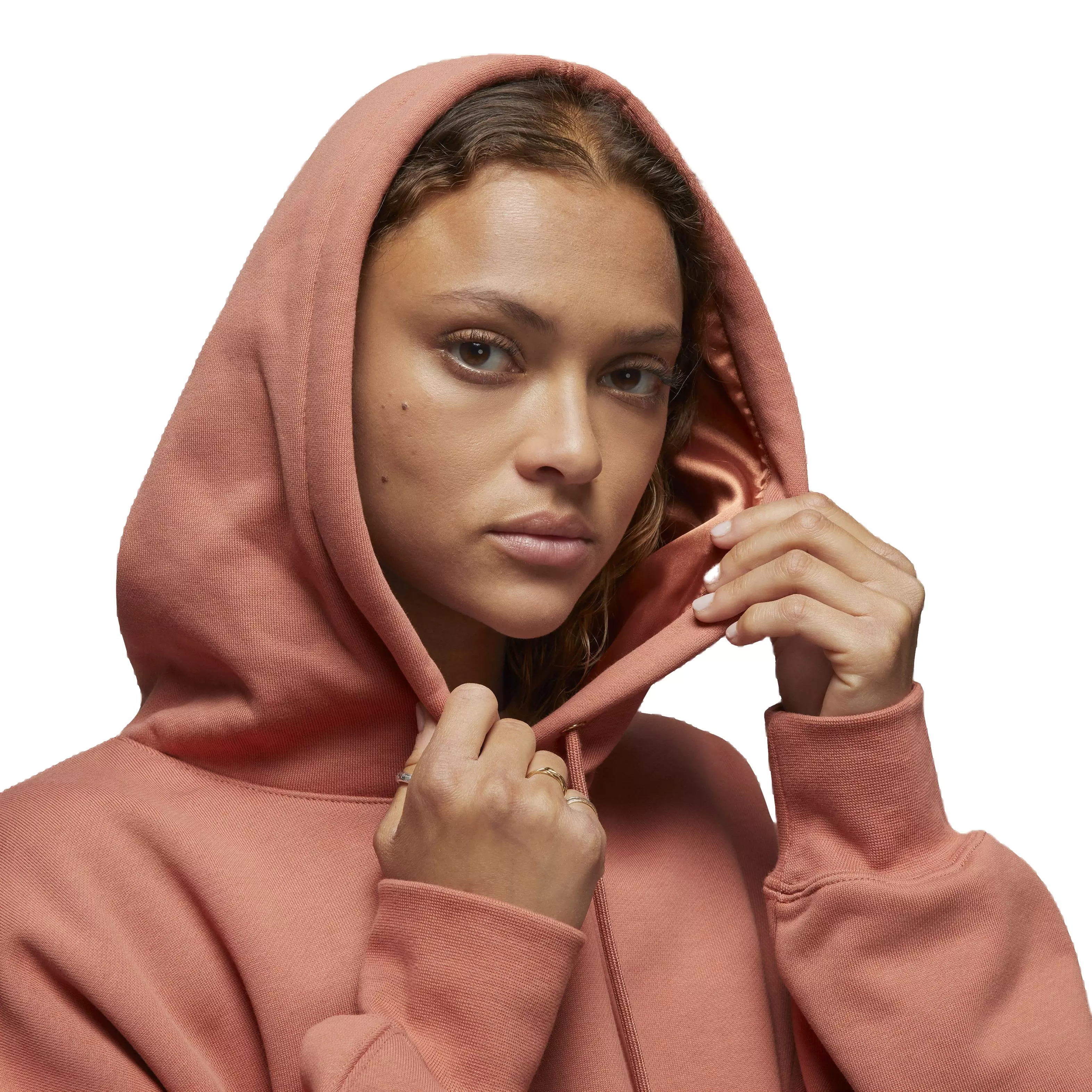 Jordan Women's Flight Fleece Pullover Hoodie - ORANGE