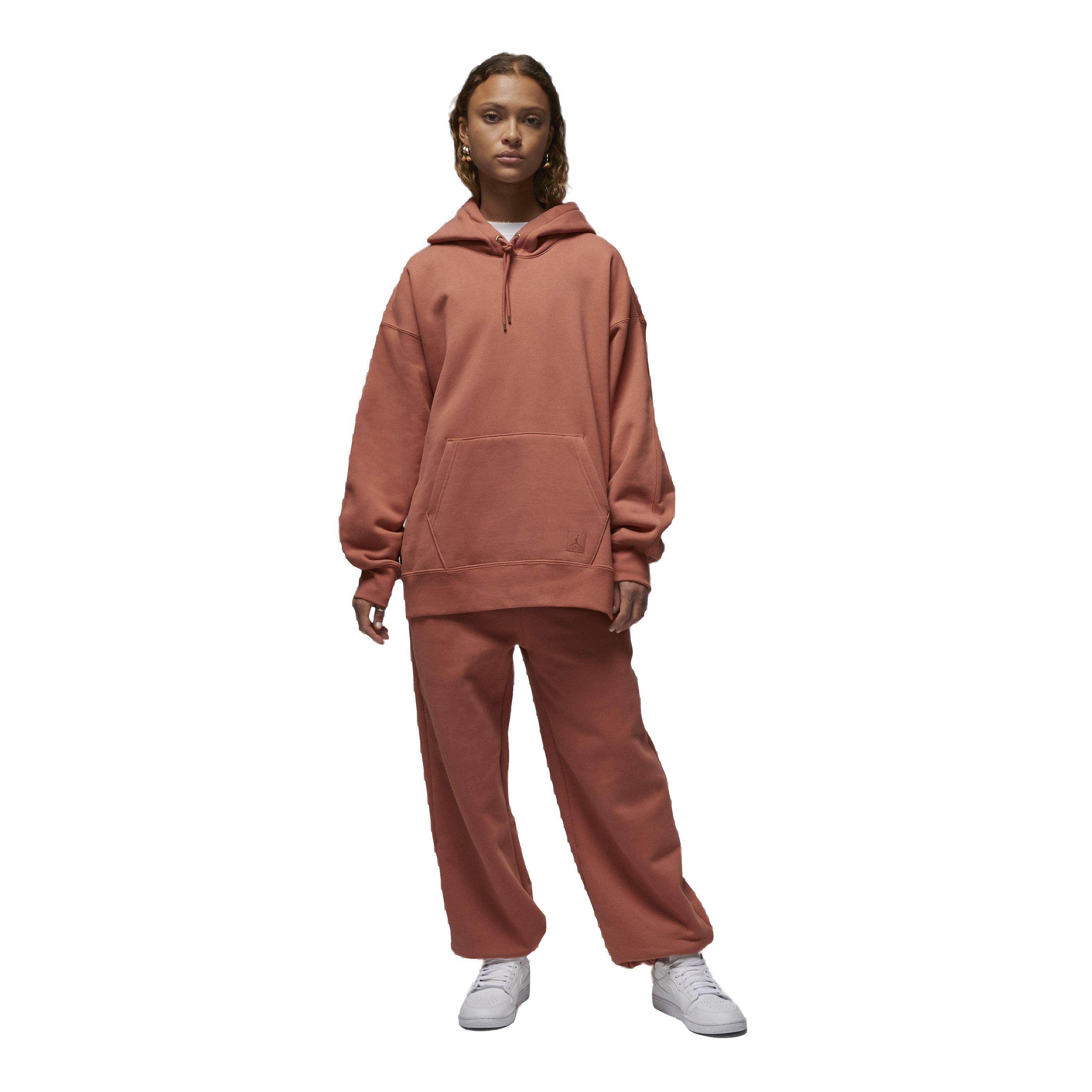 Jordan Women's Flight Fleece Pullover Hoodie - ORANGE Thumbnail View 6