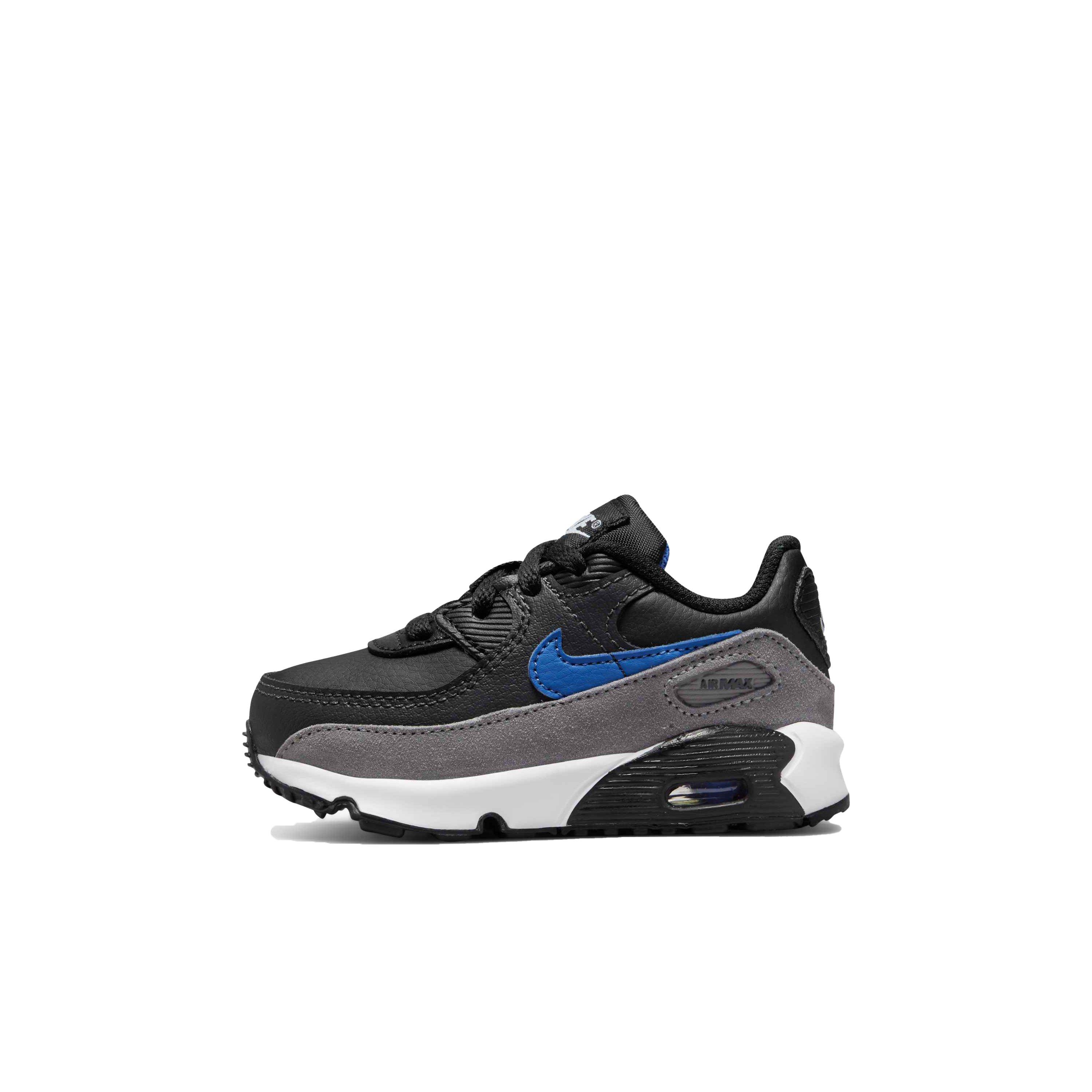 Nike Boys Air Max 90 NN - Shoes Smoke Grey/Black/Brt Mandarin Size 04.0