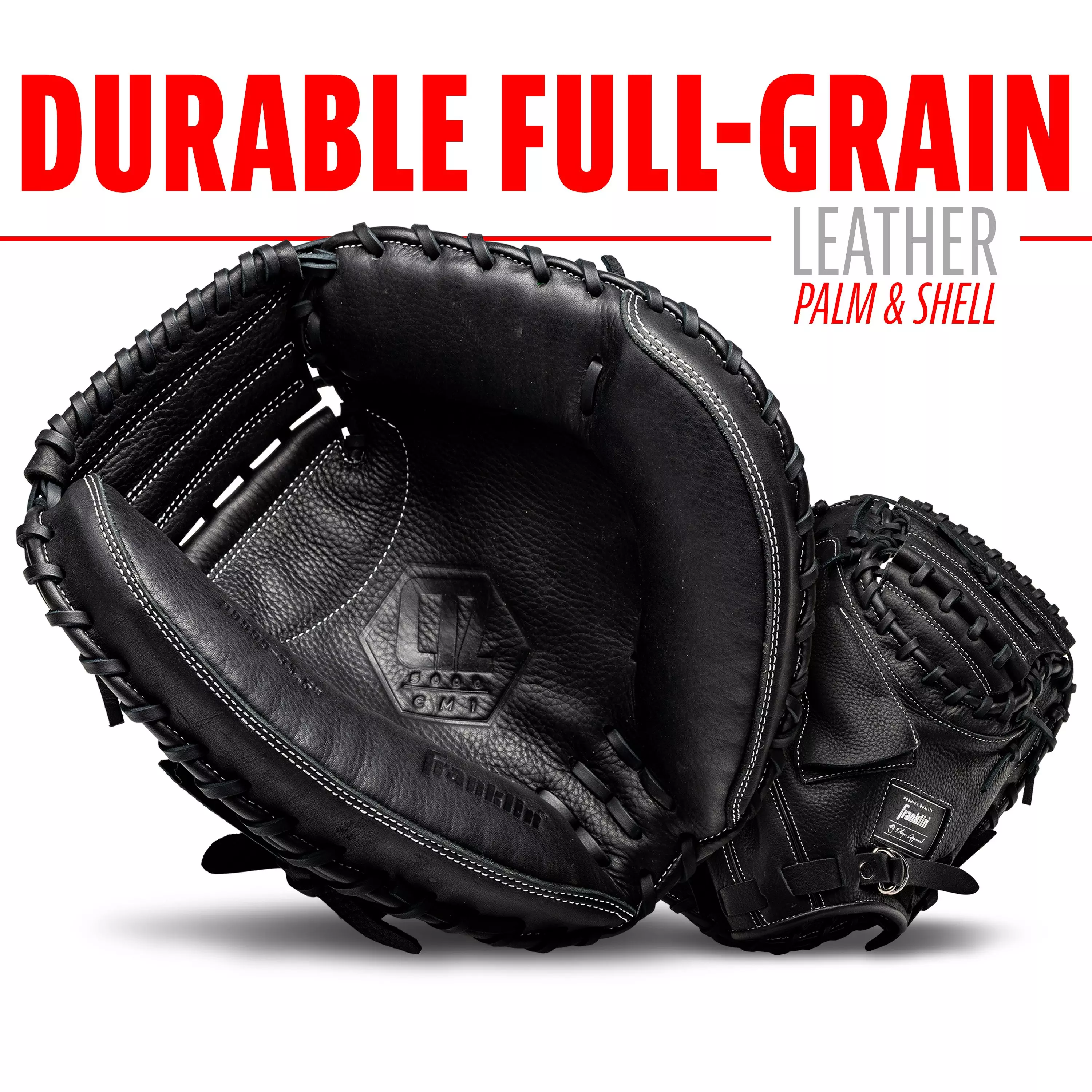 Franklin Sports CTZ50000 Baseball Catcher's Mitt - Black - BLACK