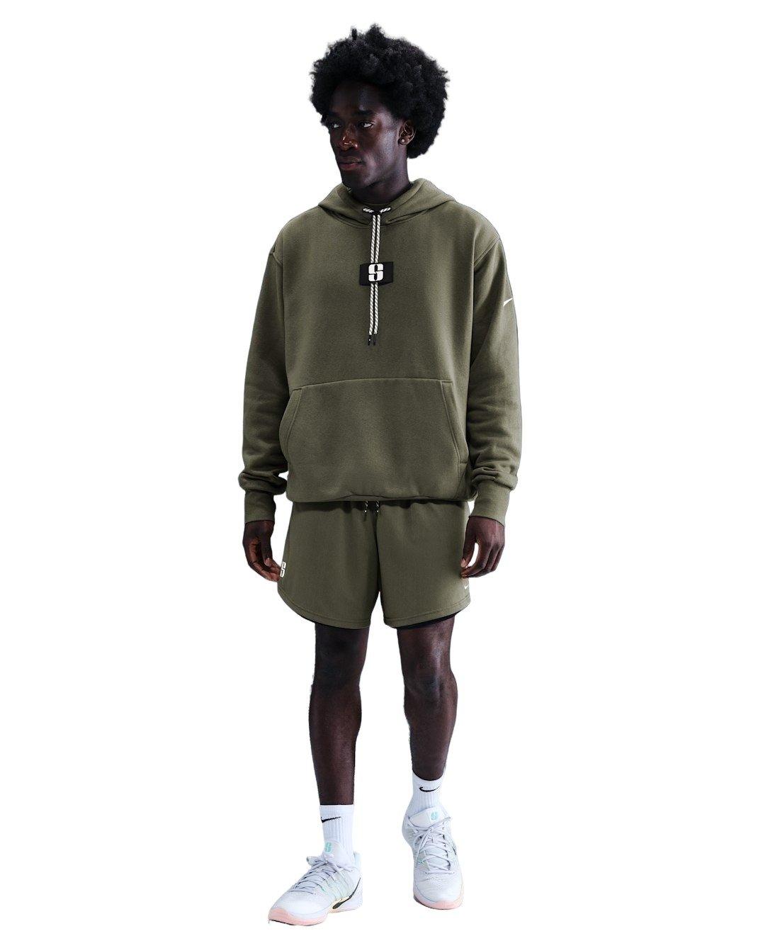 Nike Unisex Sabrina Fleece Hoodie -Olive - OLIVE Thumbnail View 6
