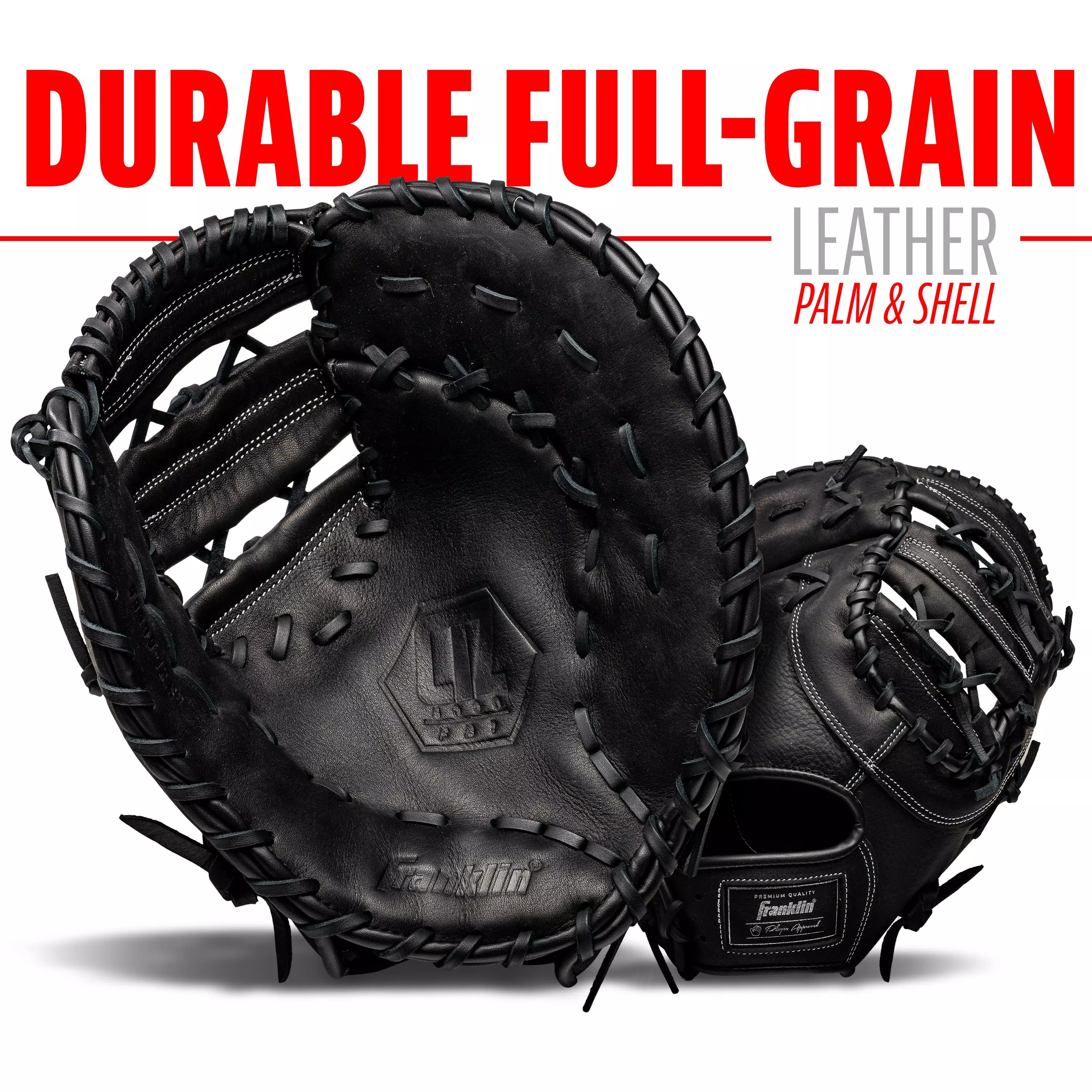 Franklin Sports CTZ5000 12.5" Baseball First Baseman's Glove RHT - Black - BLACK