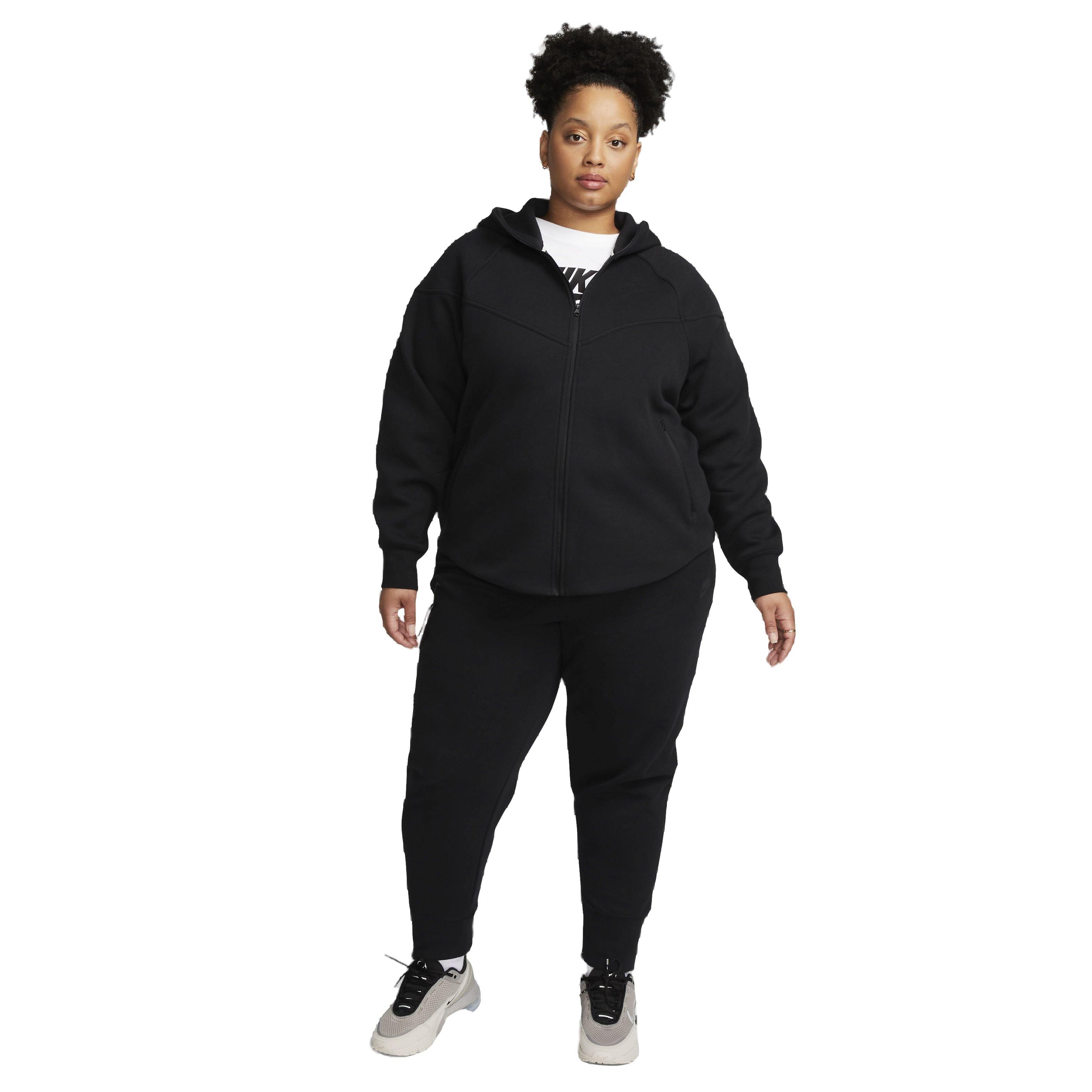 Nike Women's Sportswear Tech Fleece Windrunner Full-Zip Hooded Jacket - BLACK Thumbnail View 7