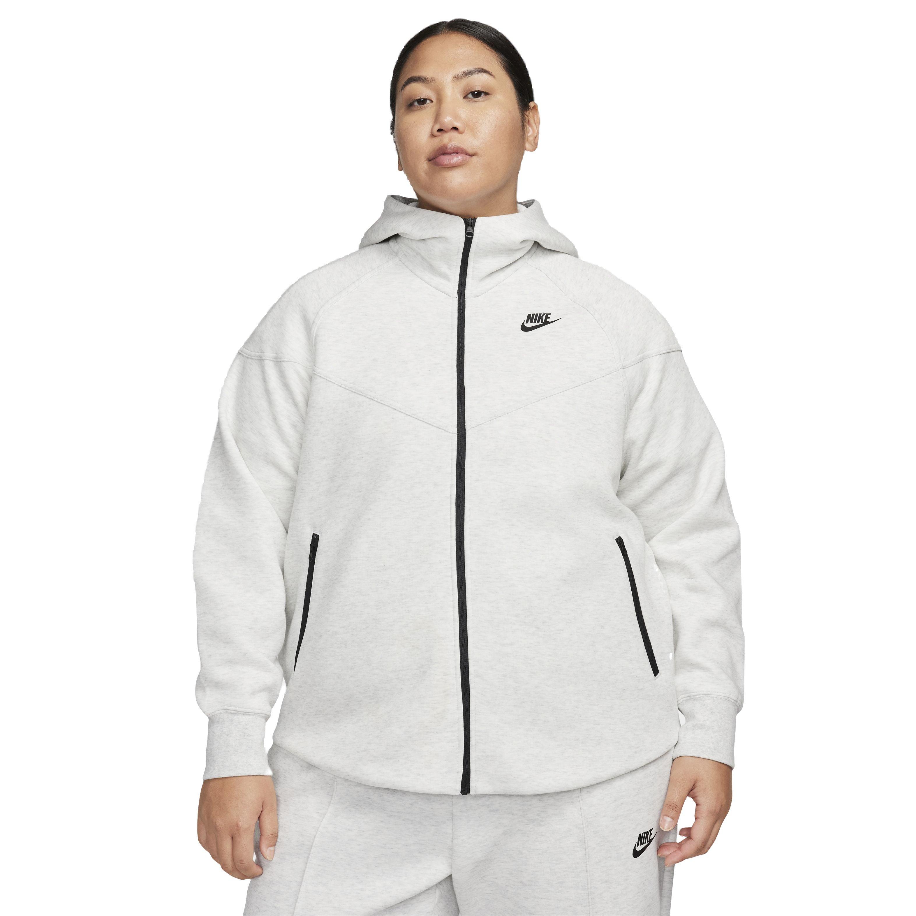 Nike Women's Sportswear Tech Fleece Windrunner Full-Zip Hooded Jacket - GREY Thumbnail View 1