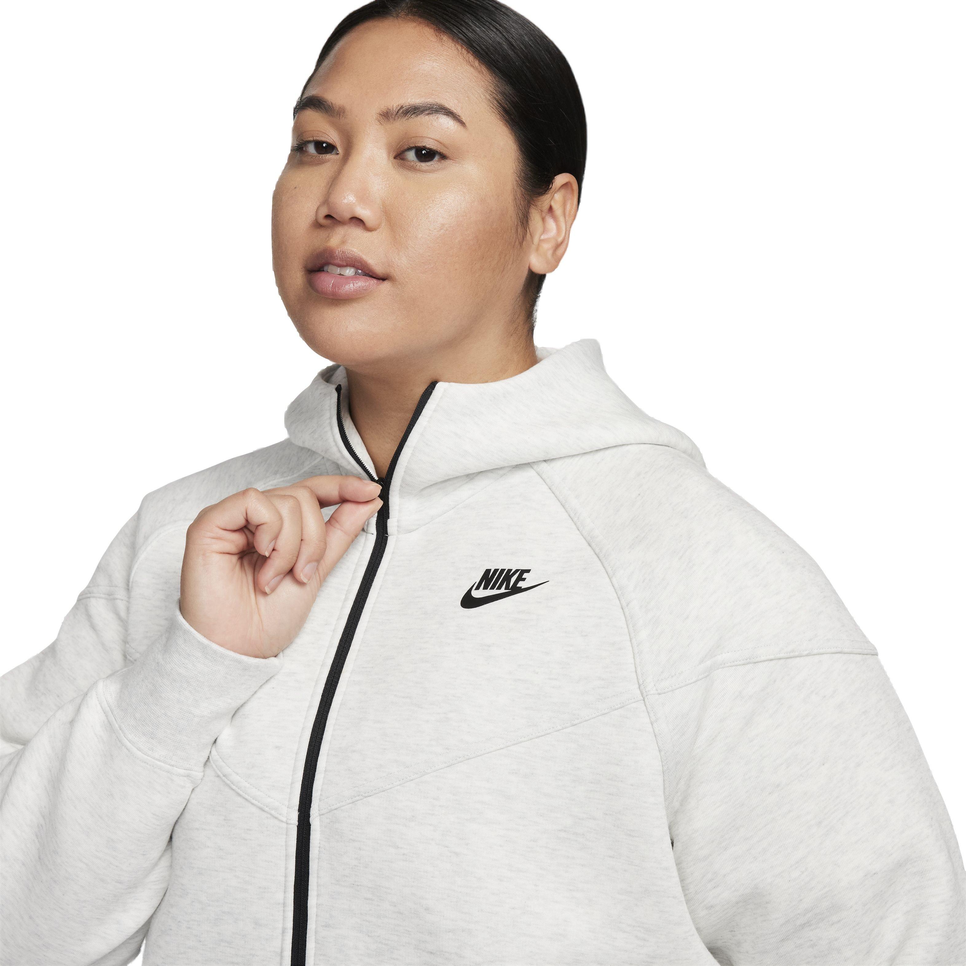 Nike Women's Sportswear Tech Fleece Windrunner Full-Zip Hooded Jacket - GREY Thumbnail View 3