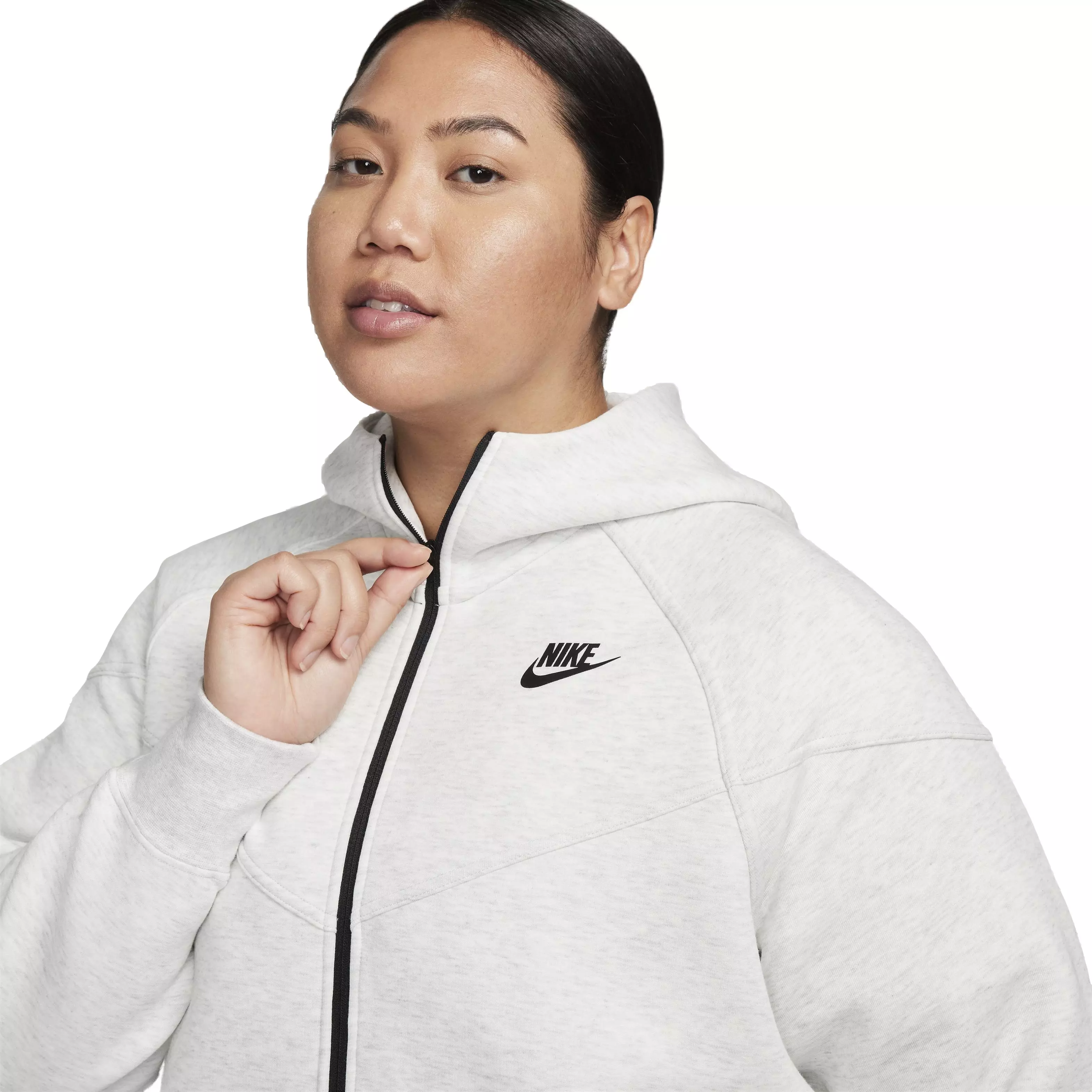 Nike Women's Sportswear Tech Fleece Windrunner Full-Zip Hooded Jacket - GREY