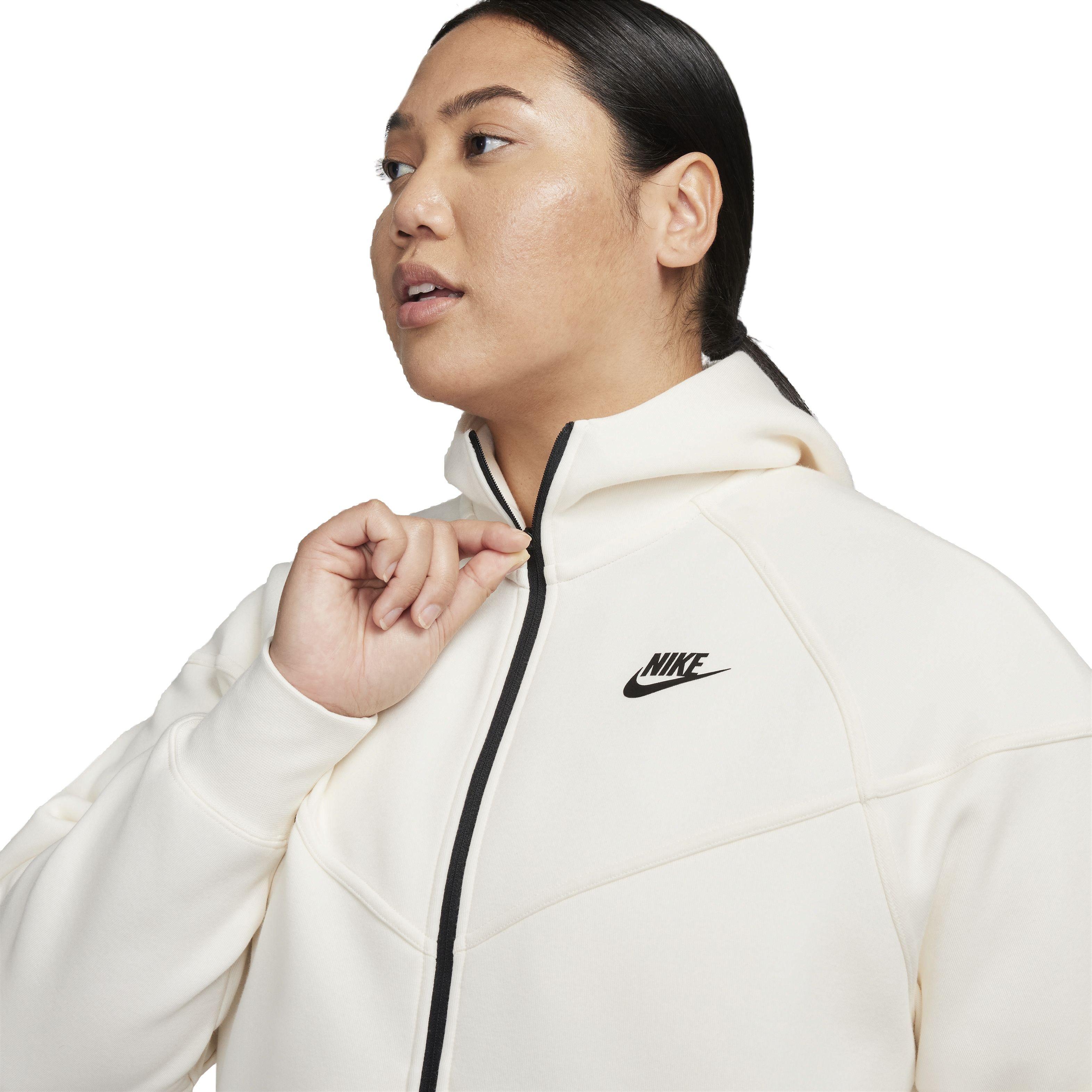 Nike Women's Sportswear Tech Fleece Windrunner Full-Zip Hooded Jacket - WHITE Thumbnail View 3