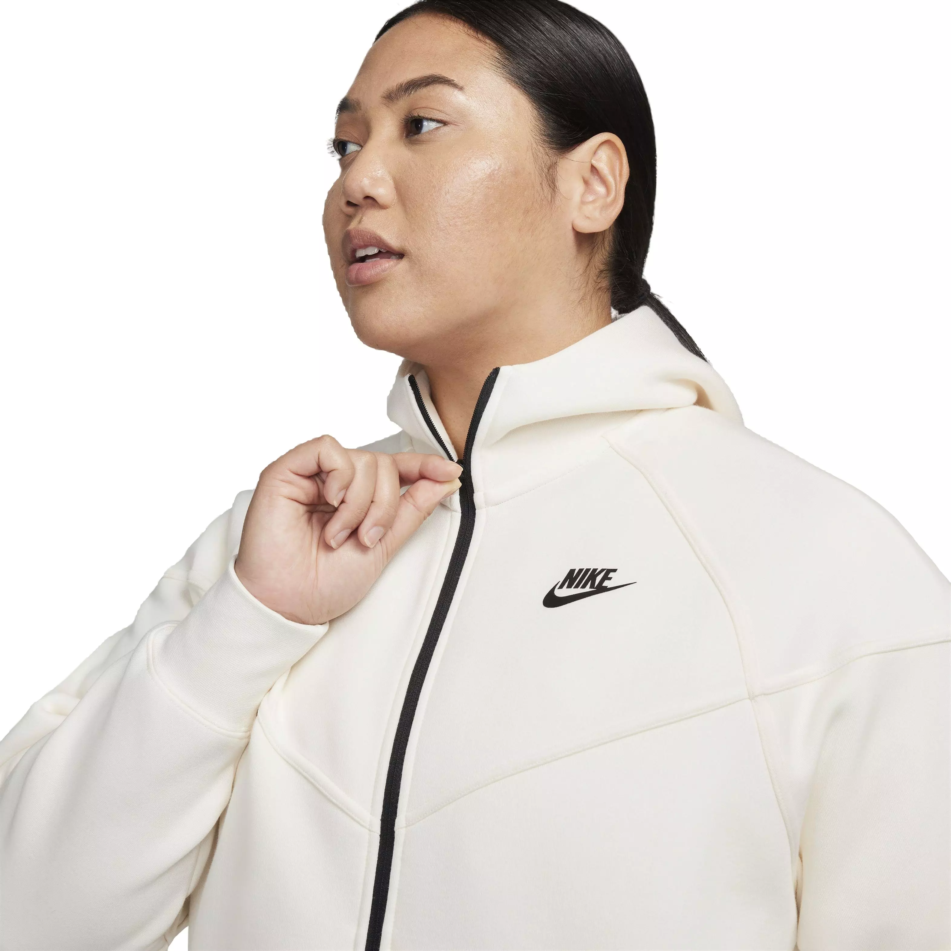 Nike Women's Sportswear Tech Fleece Windrunner Full-Zip Hooded Jacket - WHITE