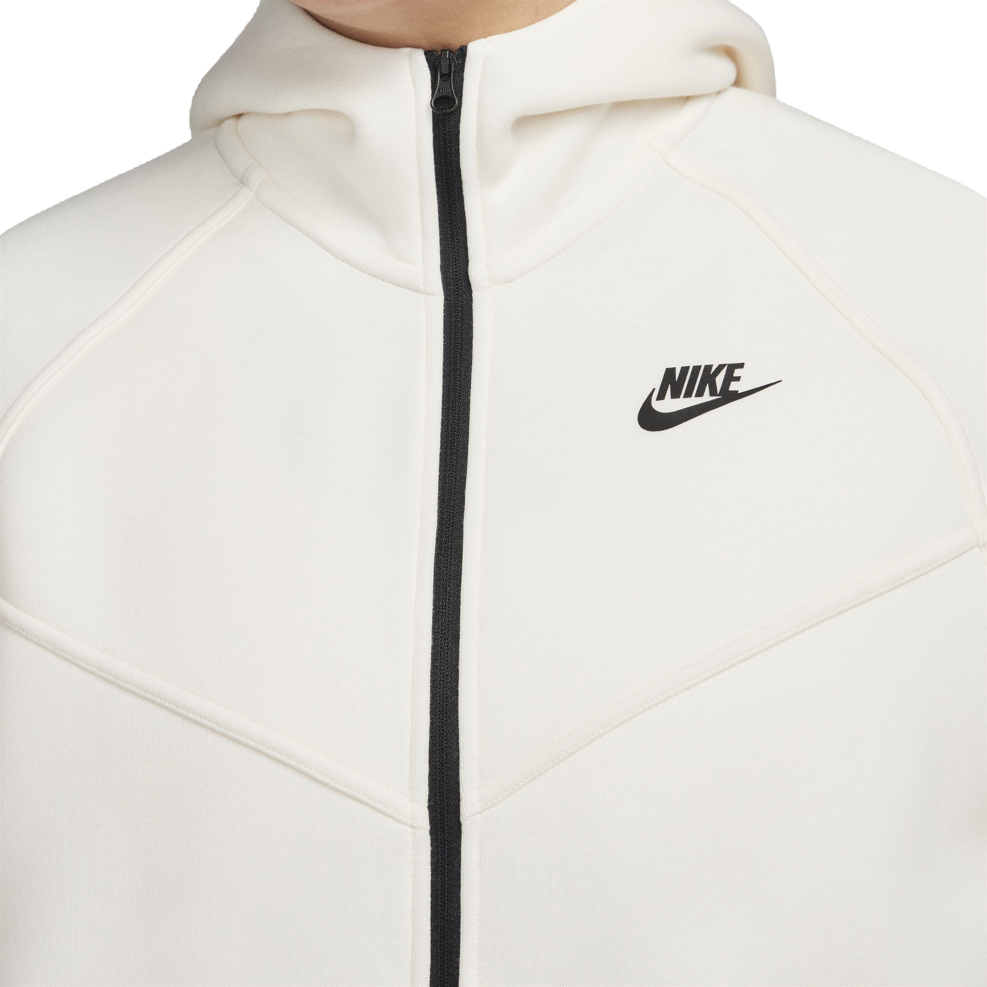 Nike Women's Sportswear Tech Fleece Windrunner Full-Zip Hooded Jacket - WHITE Thumbnail View 4