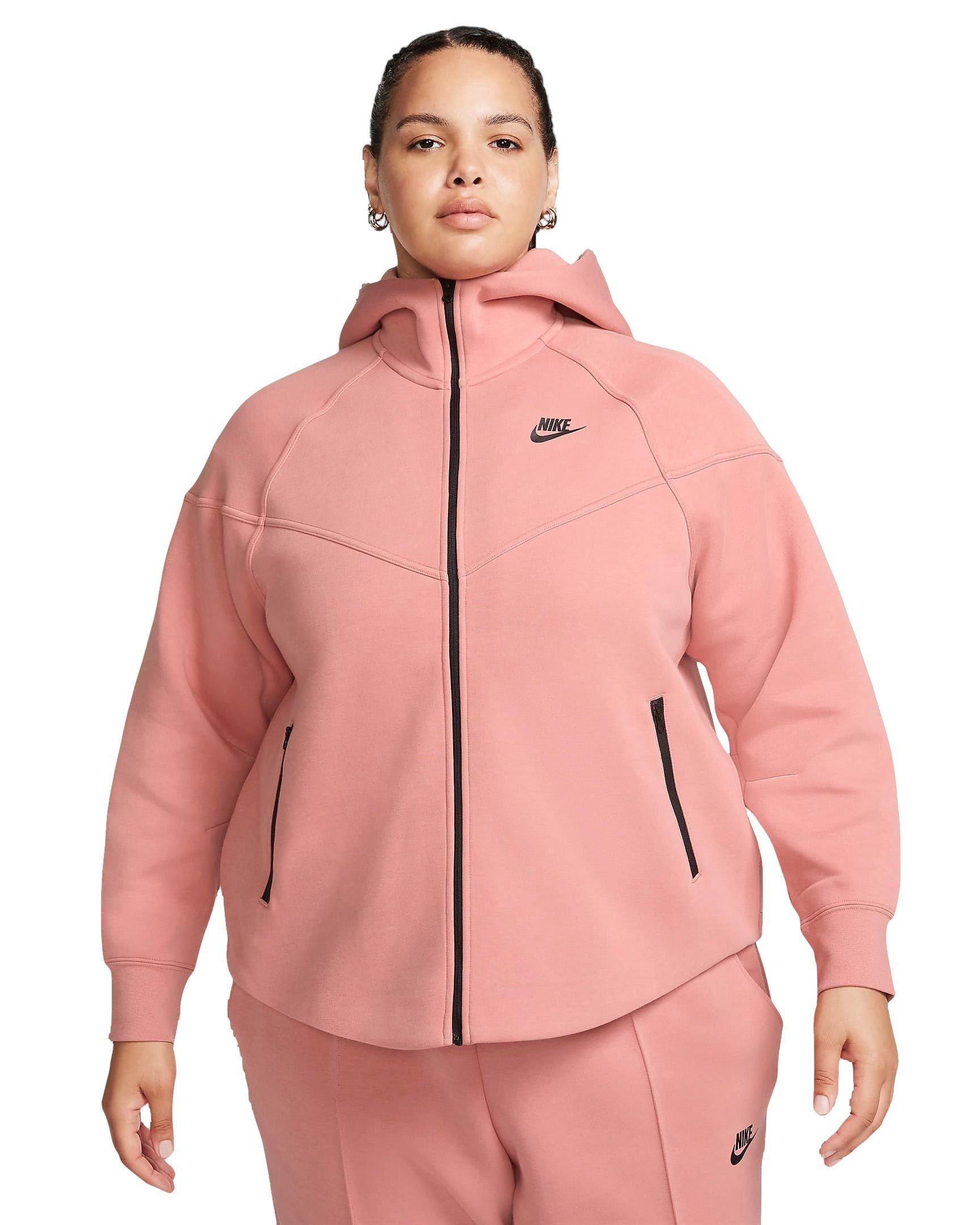 Nike Women's Sportswear Tech Fleece Windrunner Full-Zip Hooded Jacket - PINK Thumbnail View 1