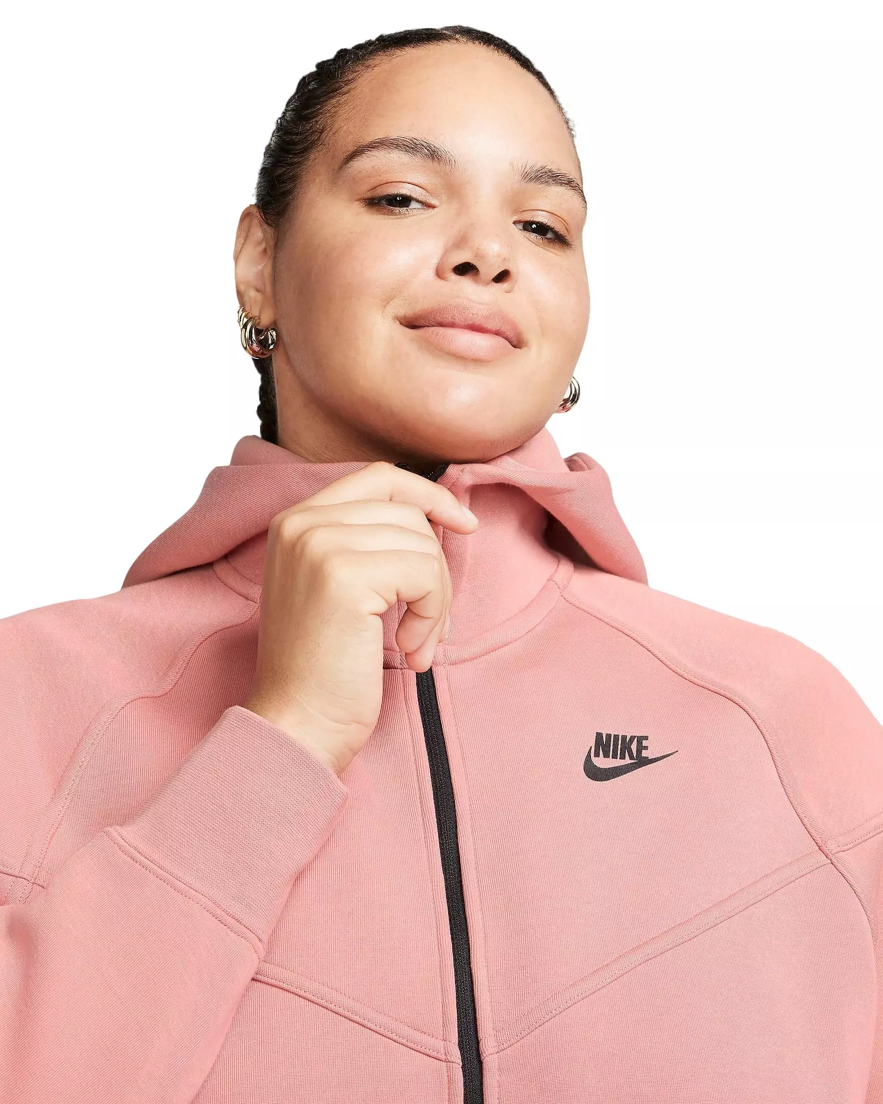 Nike Women's Sportswear Tech Fleece Windrunner Full-Zip Hooded Jacket - PINK