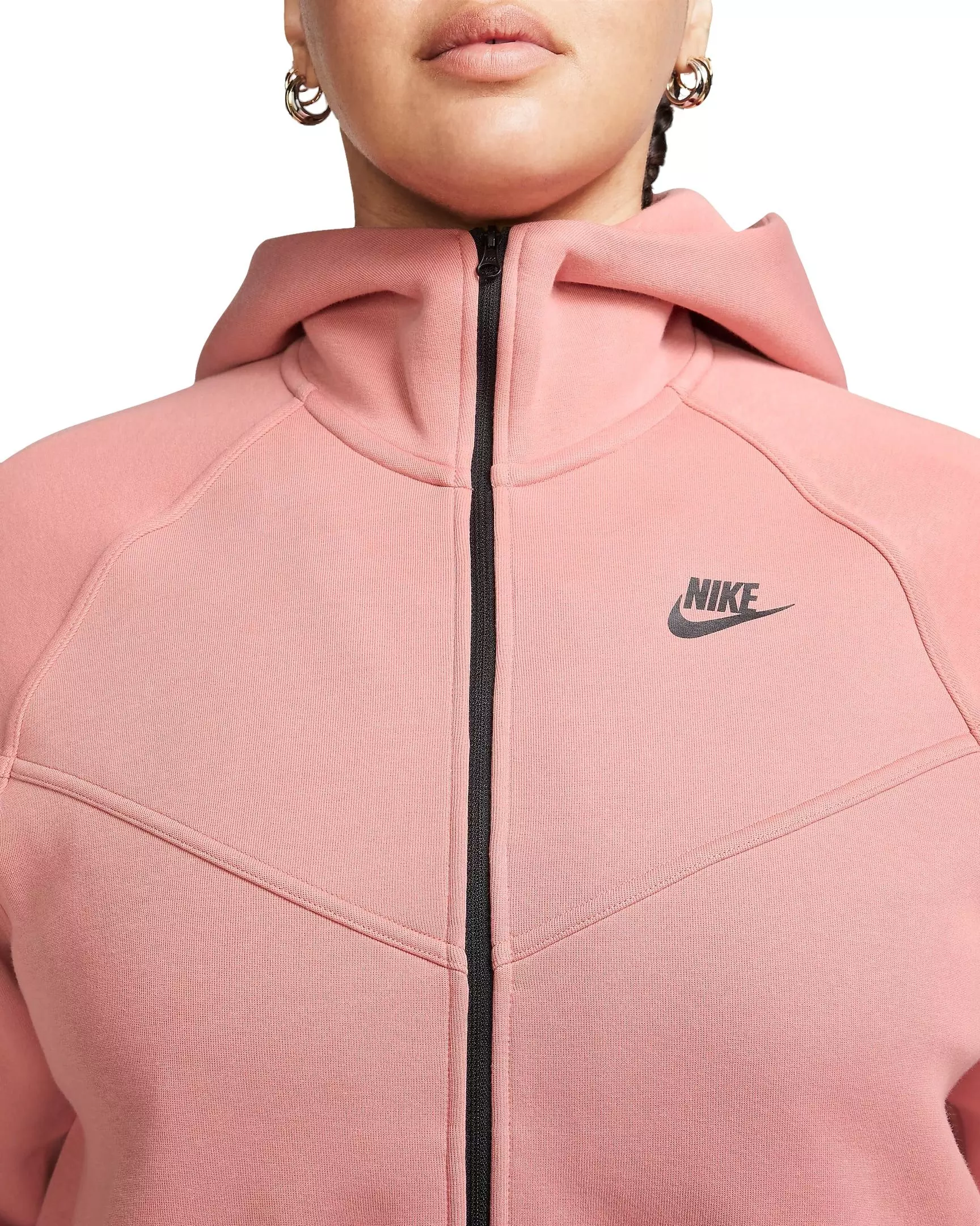Nike Women's Sportswear Tech Fleece Windrunner Full-Zip Hooded Jacket - PINK