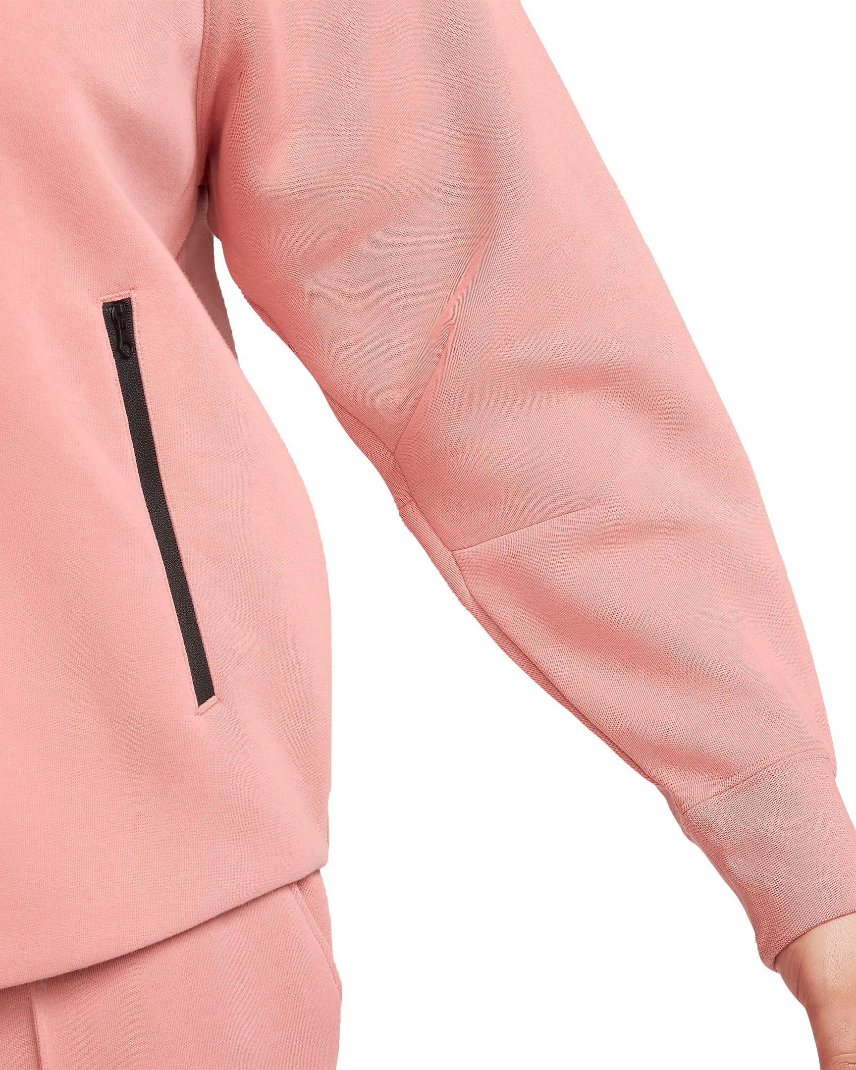Nike Women's Sportswear Tech Fleece Windrunner Full-Zip Hooded Jacket - PINK Thumbnail View 6