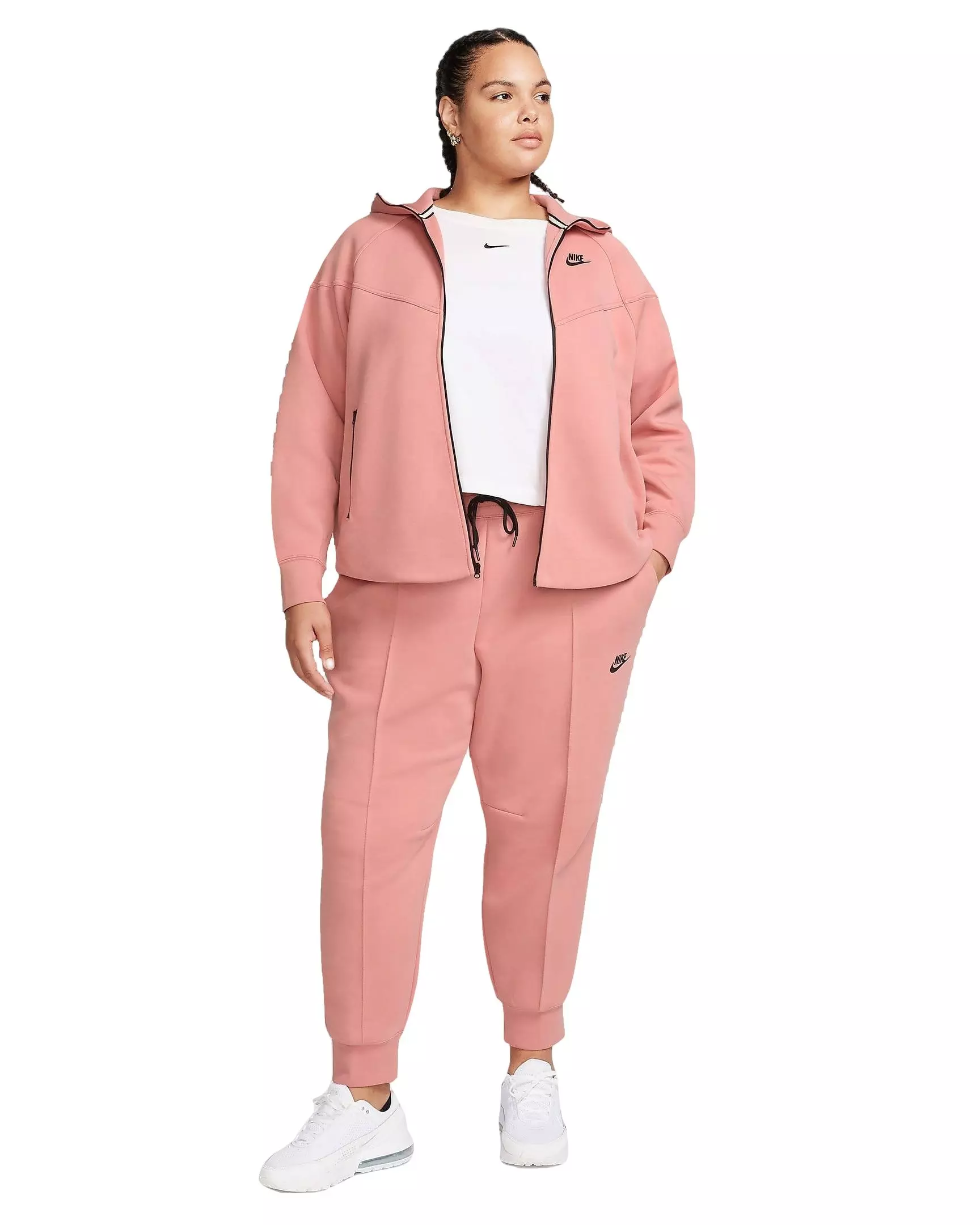 Nike Women's Sportswear Tech Fleece Windrunner Full-Zip Hooded Jacket - PINK