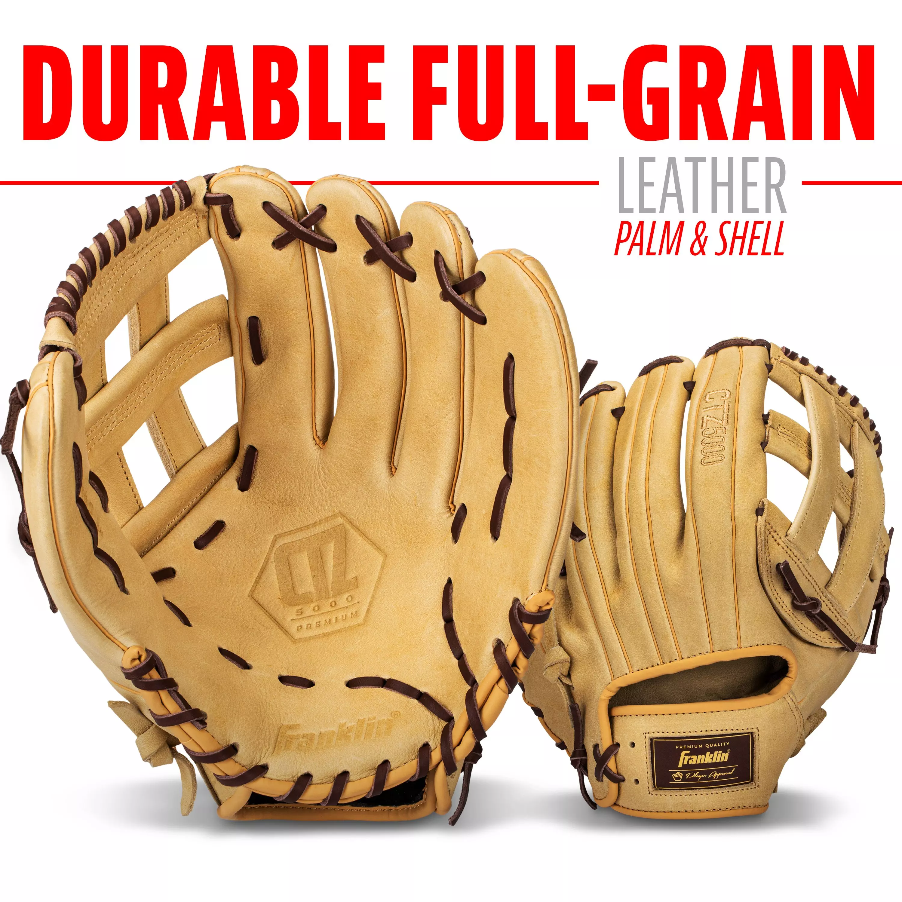 Franklin Sports CTZ5000 13" Baseball Fielding Glove RHT - Brown - BROWN