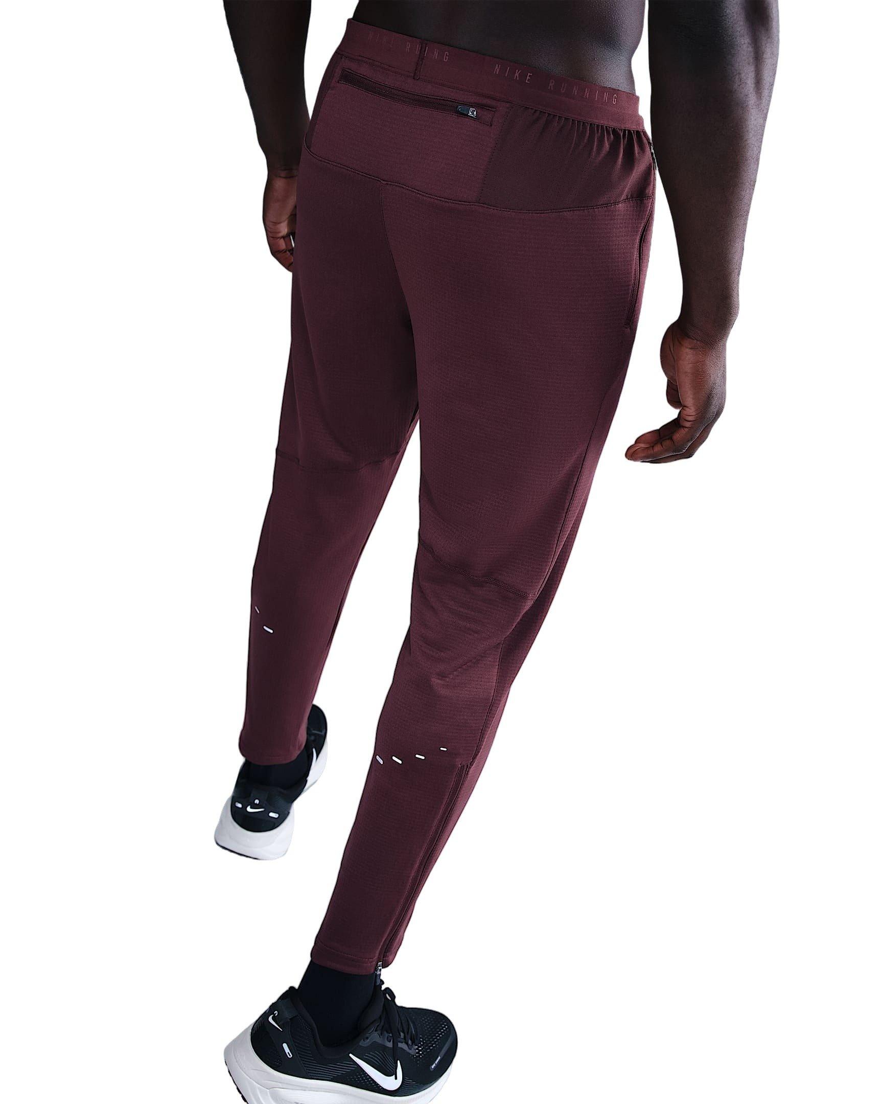 Nike Men's Stride Dri-FIT Knit Running Pants -Burgundy - BURGUNDY Thumbnail View 2