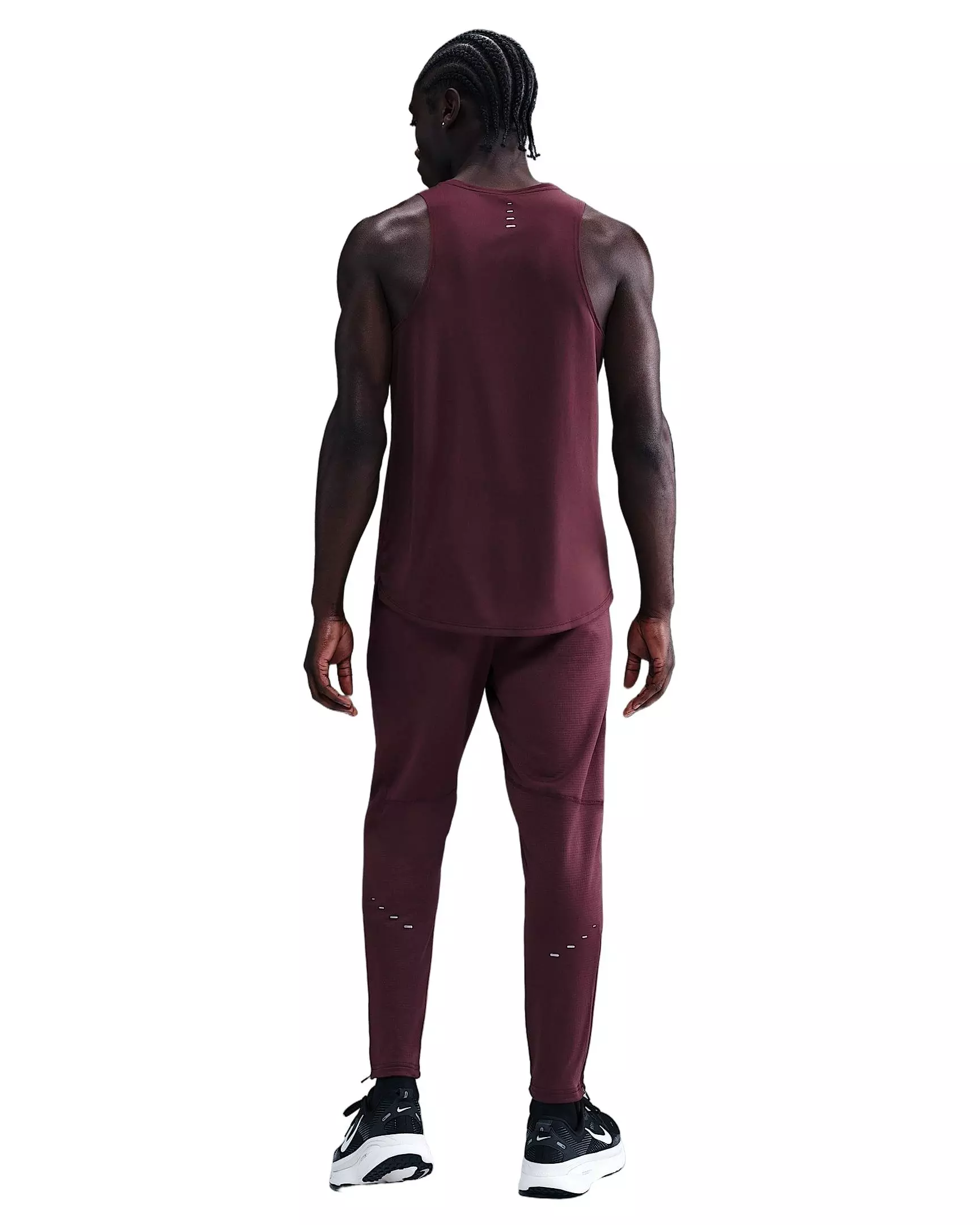 Nike Men's Stride Dri-FIT Knit Running Pants -Burgundy - BURGUNDY