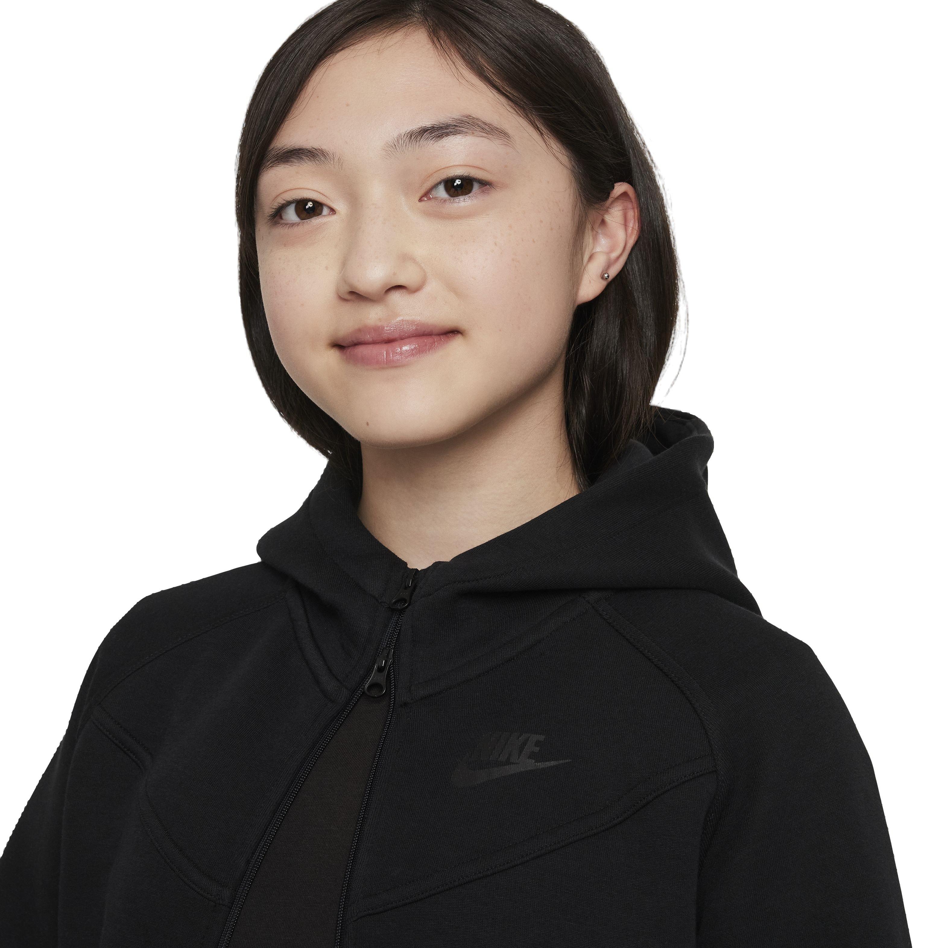 Nike Sportswear Tech Fleece Full-Zip LS Hooded Big Girls' Jacket
