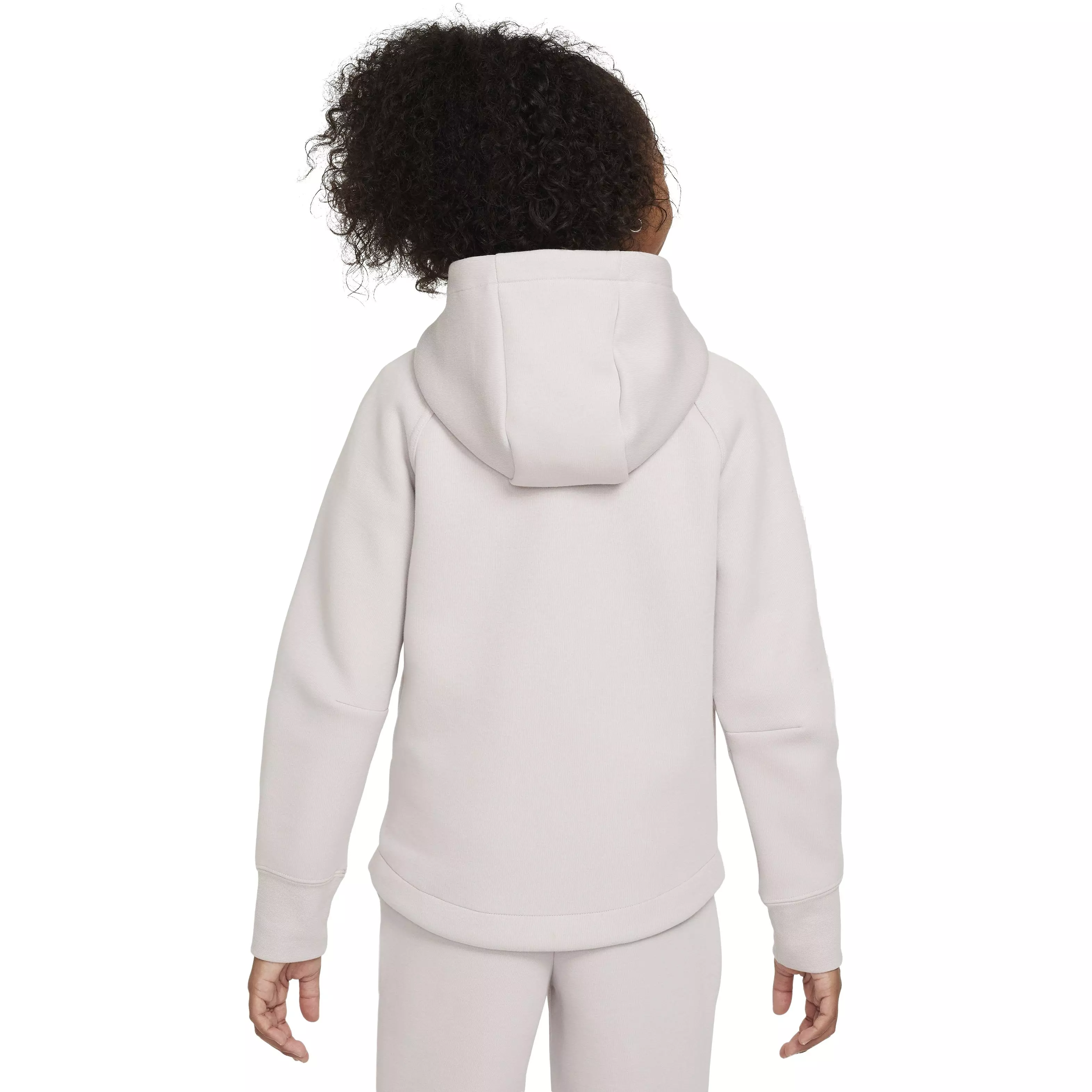 Nike Girls' Sportswear Tech Fleece Full-Zip LS Hooded Jacket - BEIGE