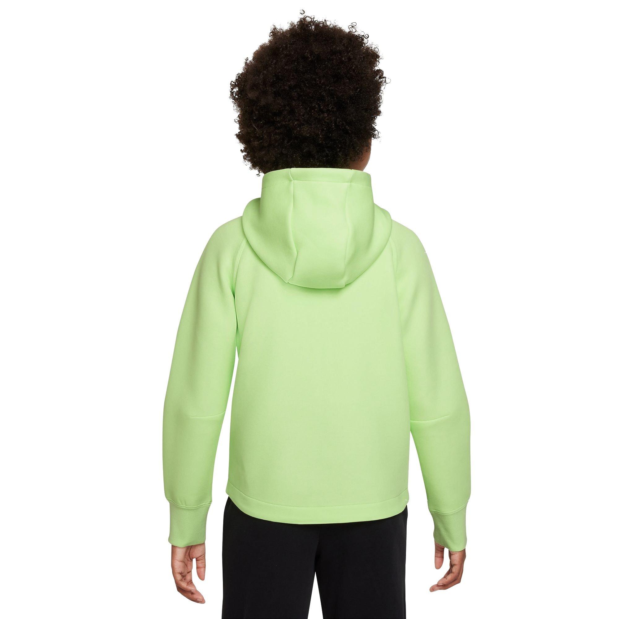 Nike Girls' Sportswear Tech Fleece Full-Zip LS Hooded Jacket - GREEN Thumbnail View 2