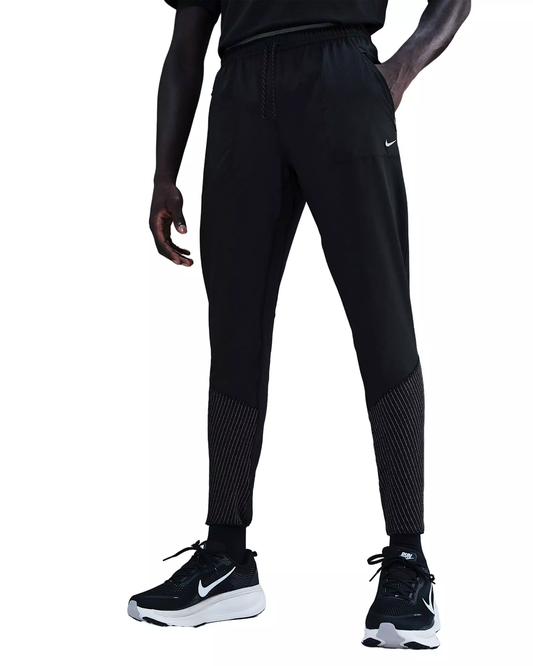 Nike Men's Dri-FIT Running Pants with Reflective Accents - Black - BLACK