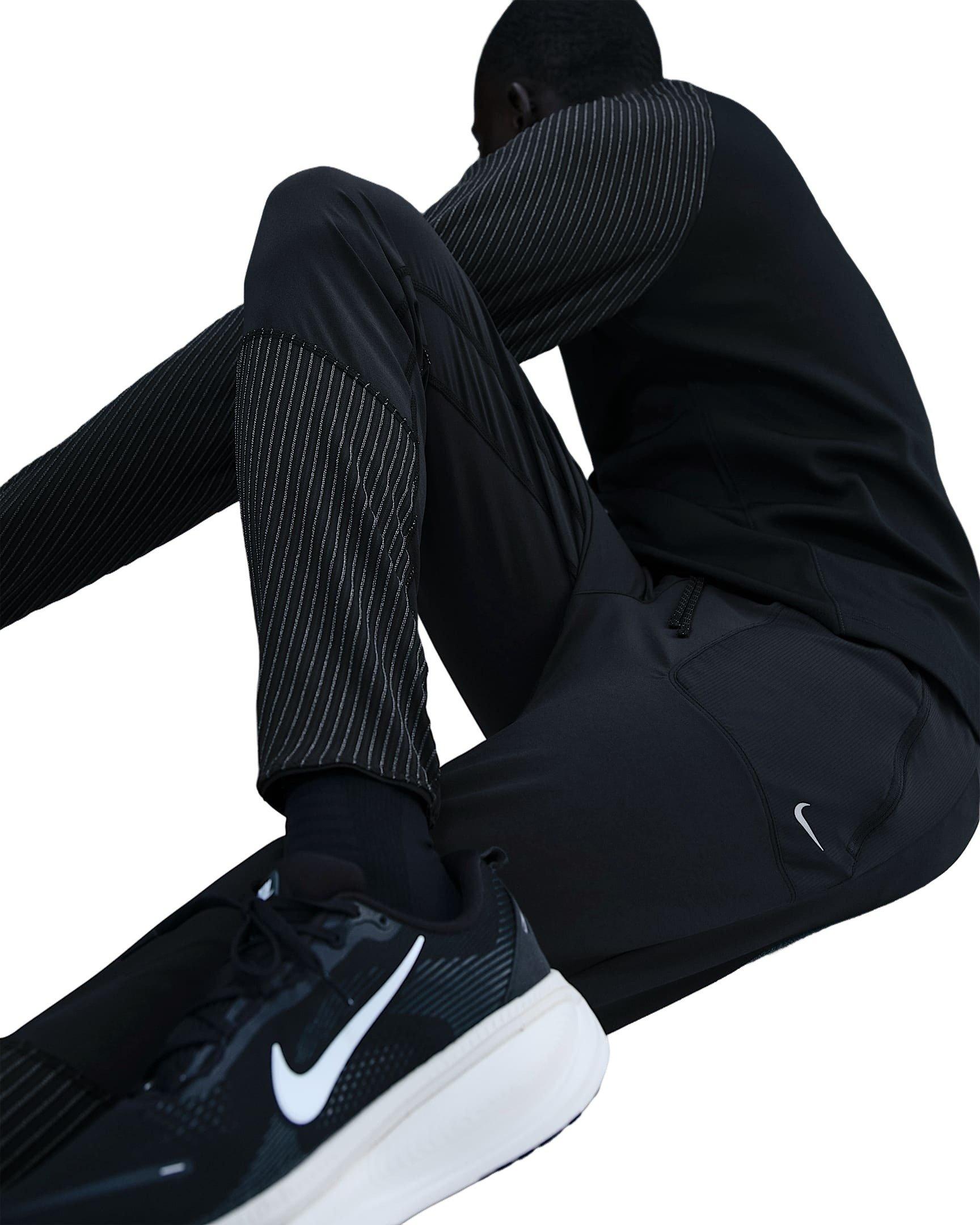 Nike Men's Dri-FIT Running Pants with Reflective Accents - Black - BLACK Thumbnail View 3