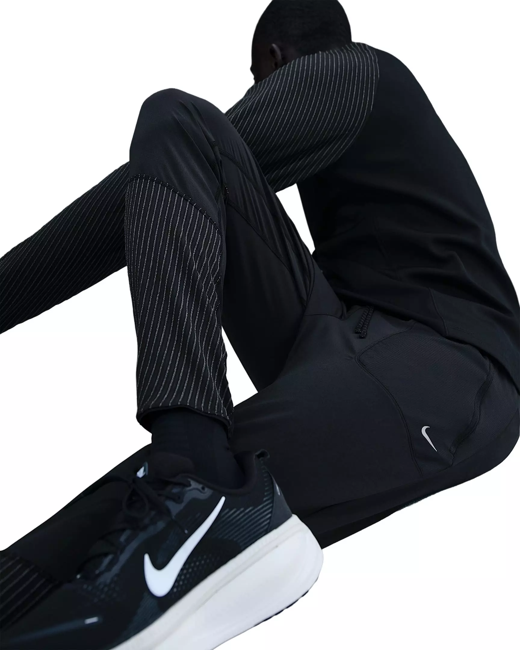 Nike Men's Dri-FIT Running Pants with Reflective Accents - Black - BLACK
