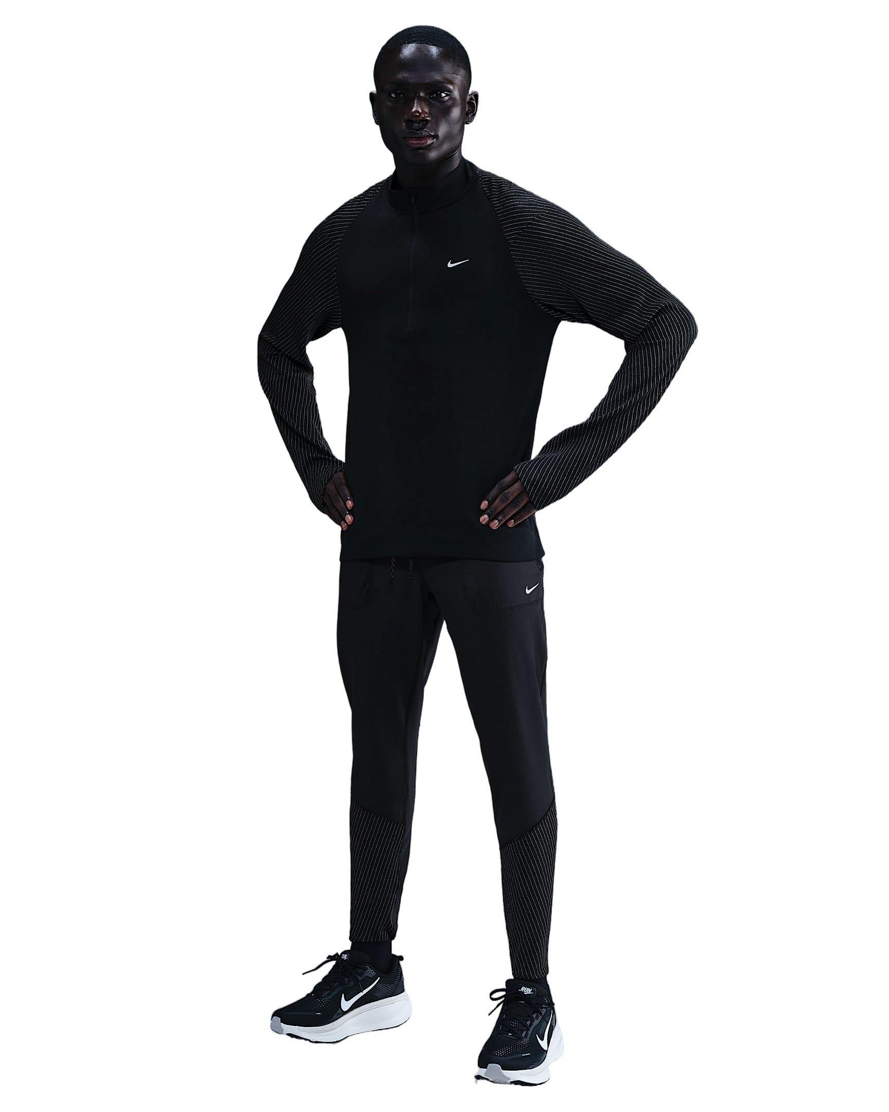Nike Men's Dri-FIT Running Pants with Reflective Accents -Black - BLACK Thumbnail View 4