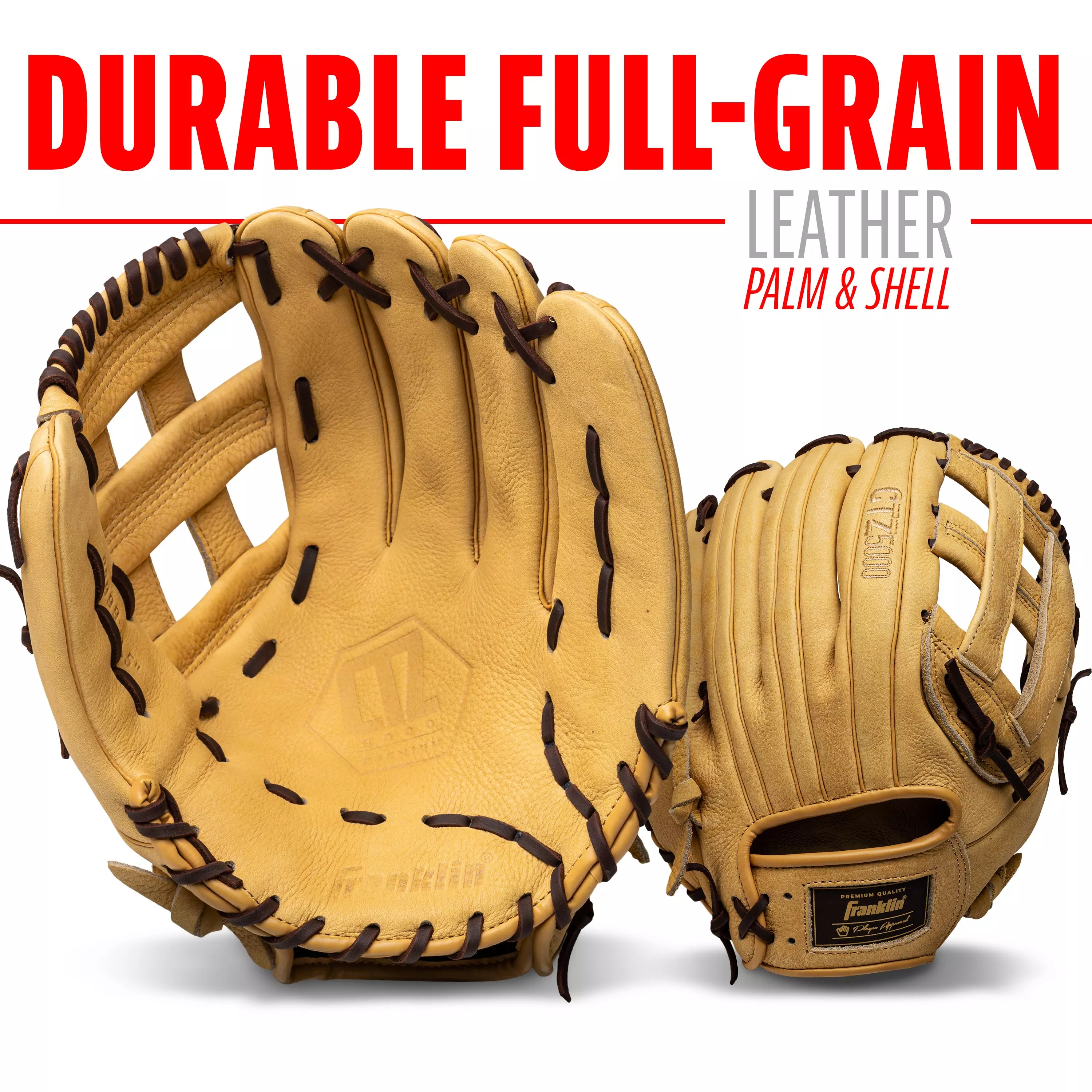 Franklin Sports CTZ5000 12.5" Baseball Fielding Glove RHT - Brown - BROWN