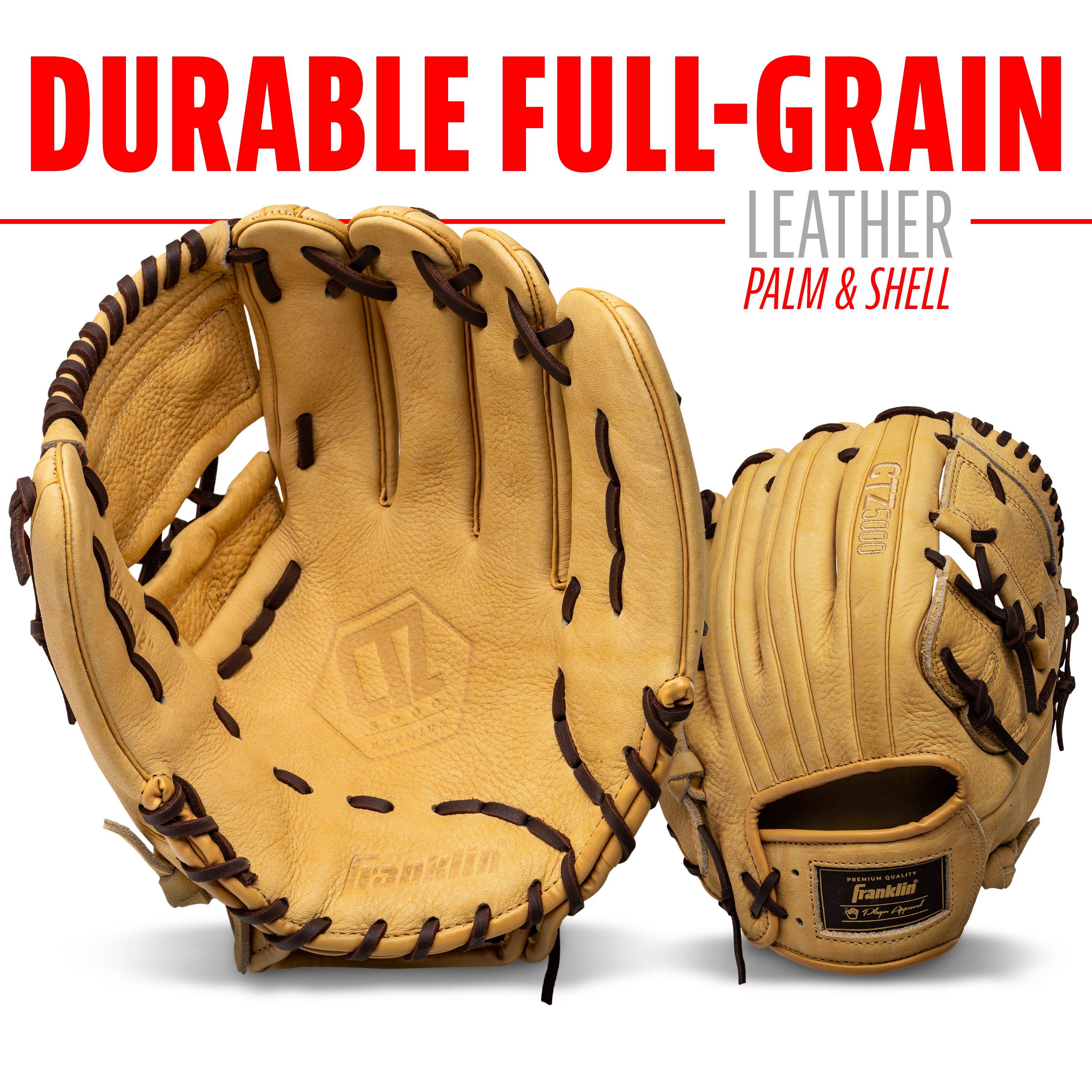 Franklin Sports CTZ5000 12" Baseball Fielding Glove RHT - Brown - BROWN Thumbnail View 4