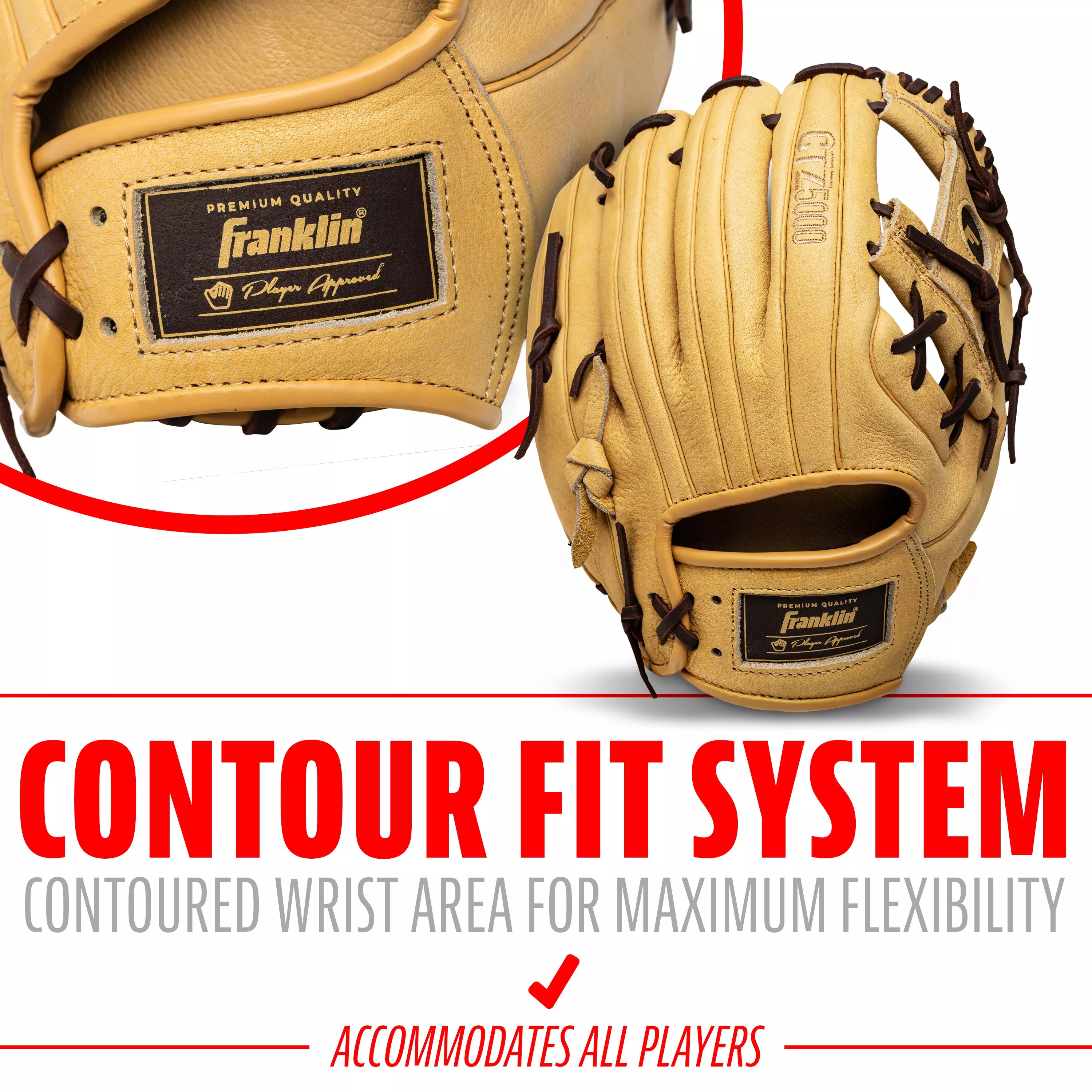 Franklin Sports CTZ5000 11.5" Baseball Fielding Glove RHT - Brown - BROWN