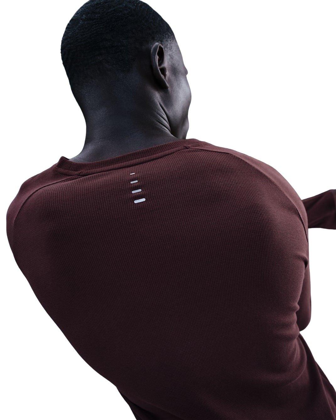 Nike Men's Stride Dri-FIT Running Waffle Crew - BURGUNDY Thumbnail View 2