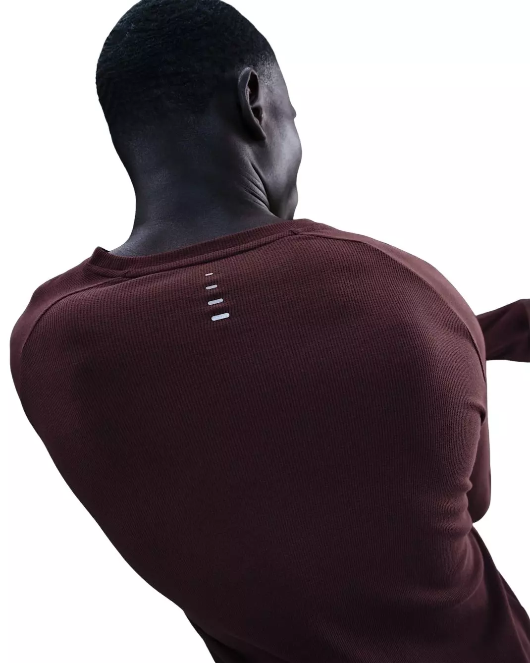 Nike Men's Stride Dri-FIT Running Waffle Crew - BURGUNDY