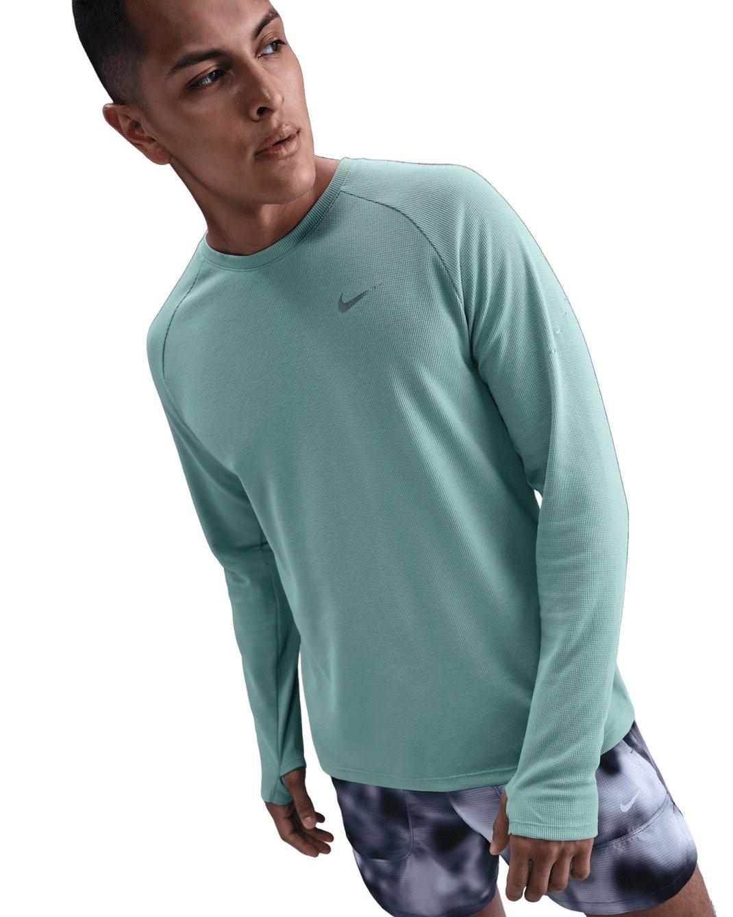 Nike Men's Stride Dri-FIT Running Waffle Crew - GREEN Thumbnail View 1