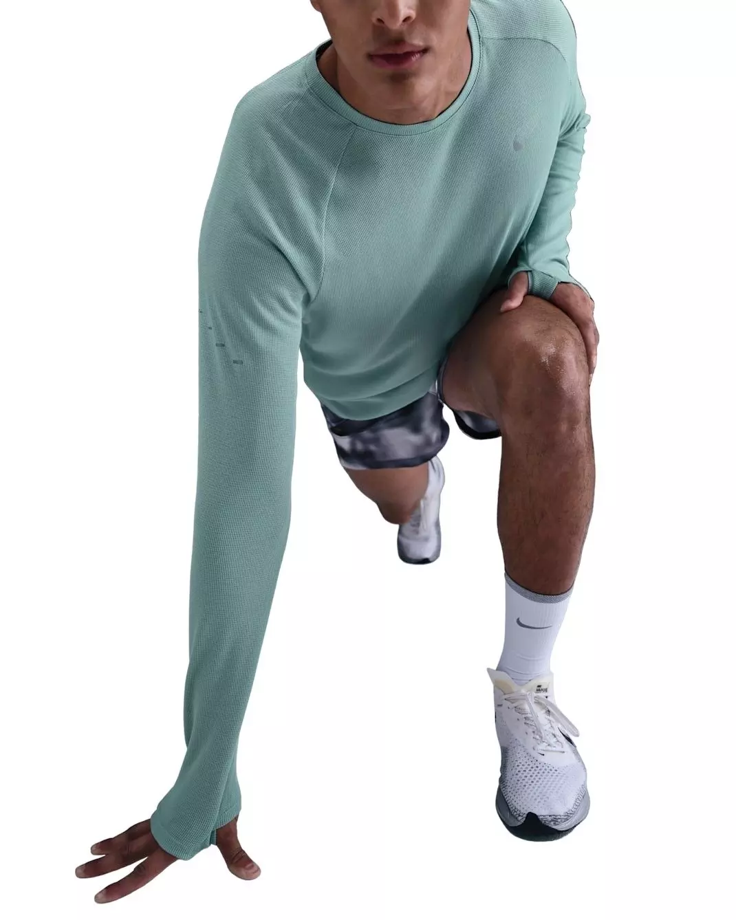 Nike Men's Stride Dri-FIT Running Waffle Crew - GREEN