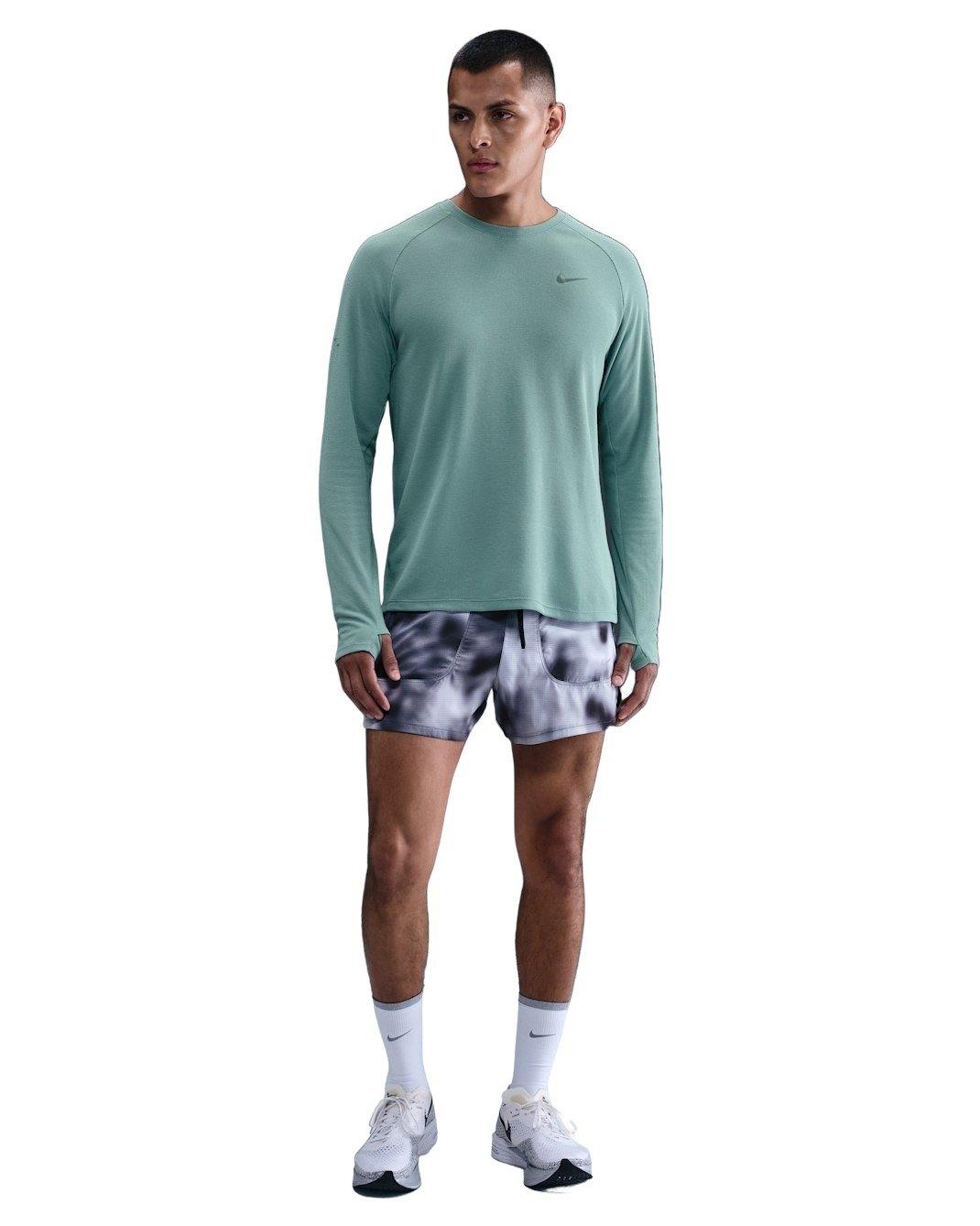 Nike Men's Stride Dri-FIT Running Waffle Crew - GREEN Thumbnail View 4