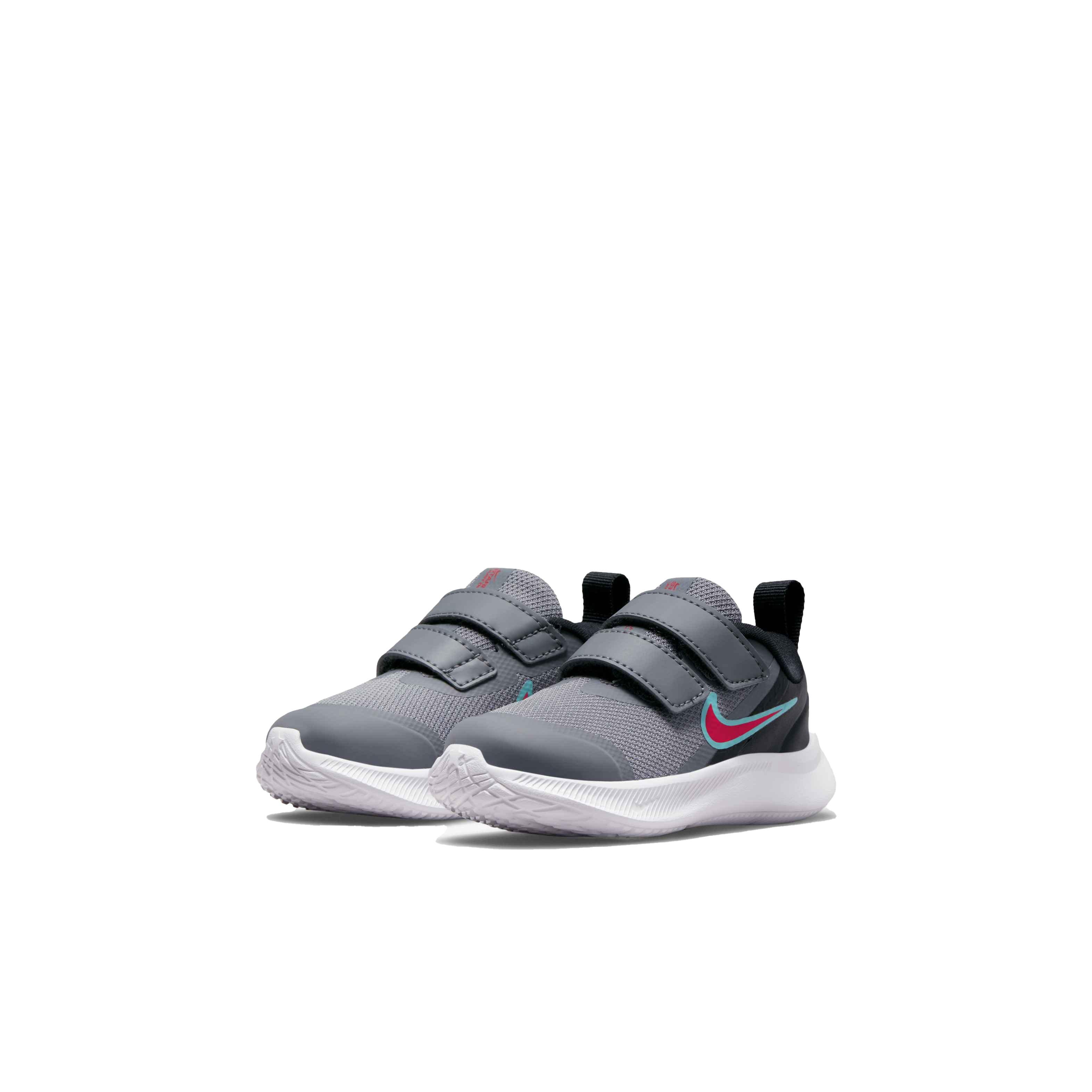 Nike Star Runner 3 "Smoke Grey/Siren Red/Black" Infant Boys' Running Shoe - GREY Thumbnail View 3