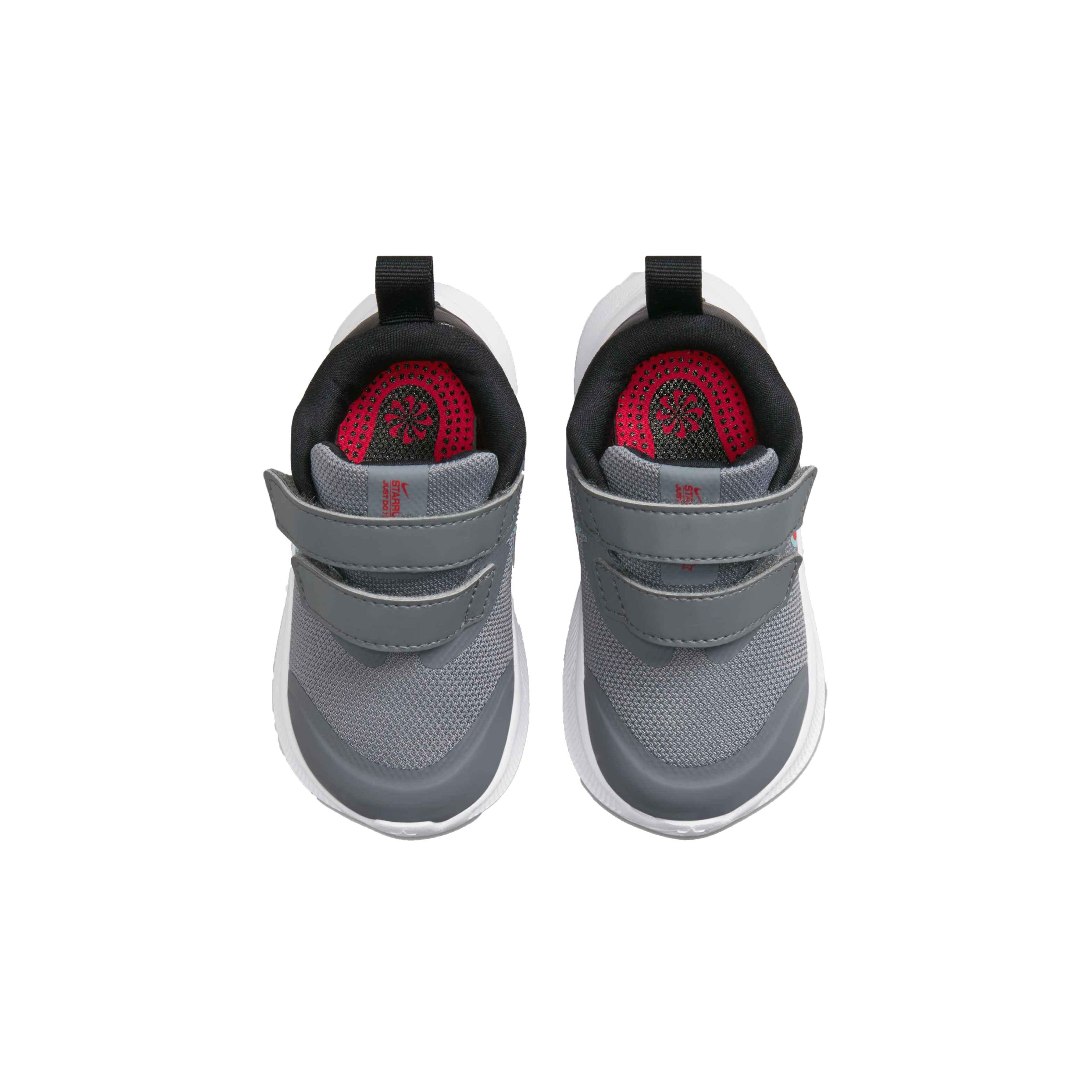 Nike Star Runner 3 "Smoke Grey/Siren Red/Black" Infant Boys' Running Shoe - GREY Thumbnail View 4