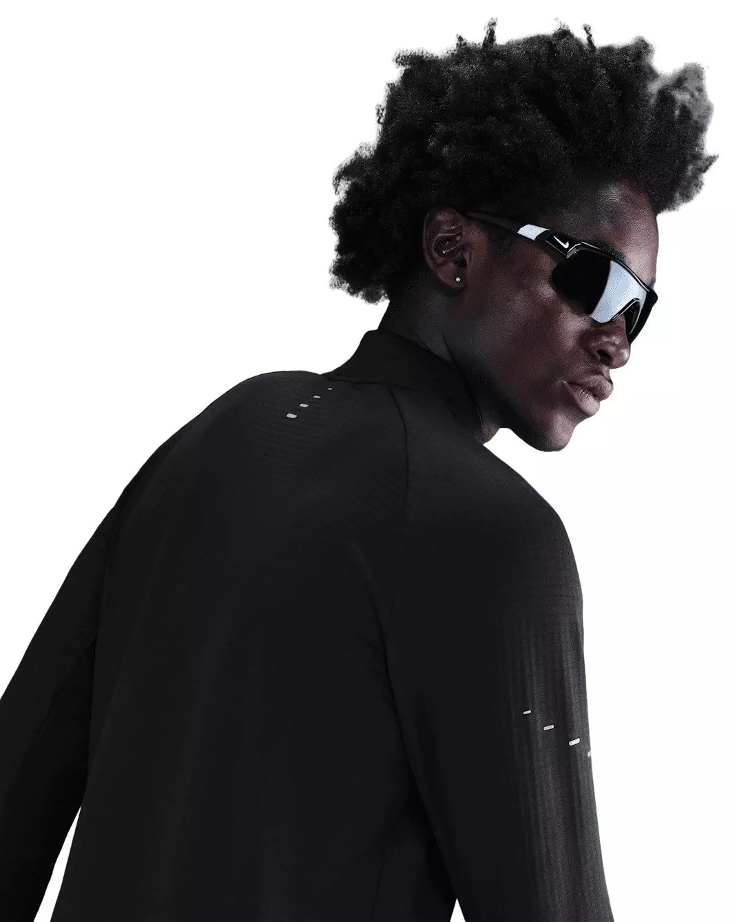 Nike Men's Stride Therma-FIT Repel Winterized 1/2-Zip Running Top - BLACK