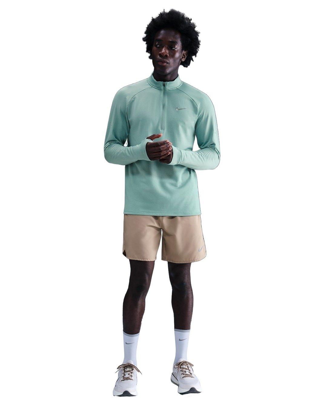 Nike Men's Stride Therma-FIT Repel Winterized 1/2-Zip Running Top - GREEN Thumbnail View 4