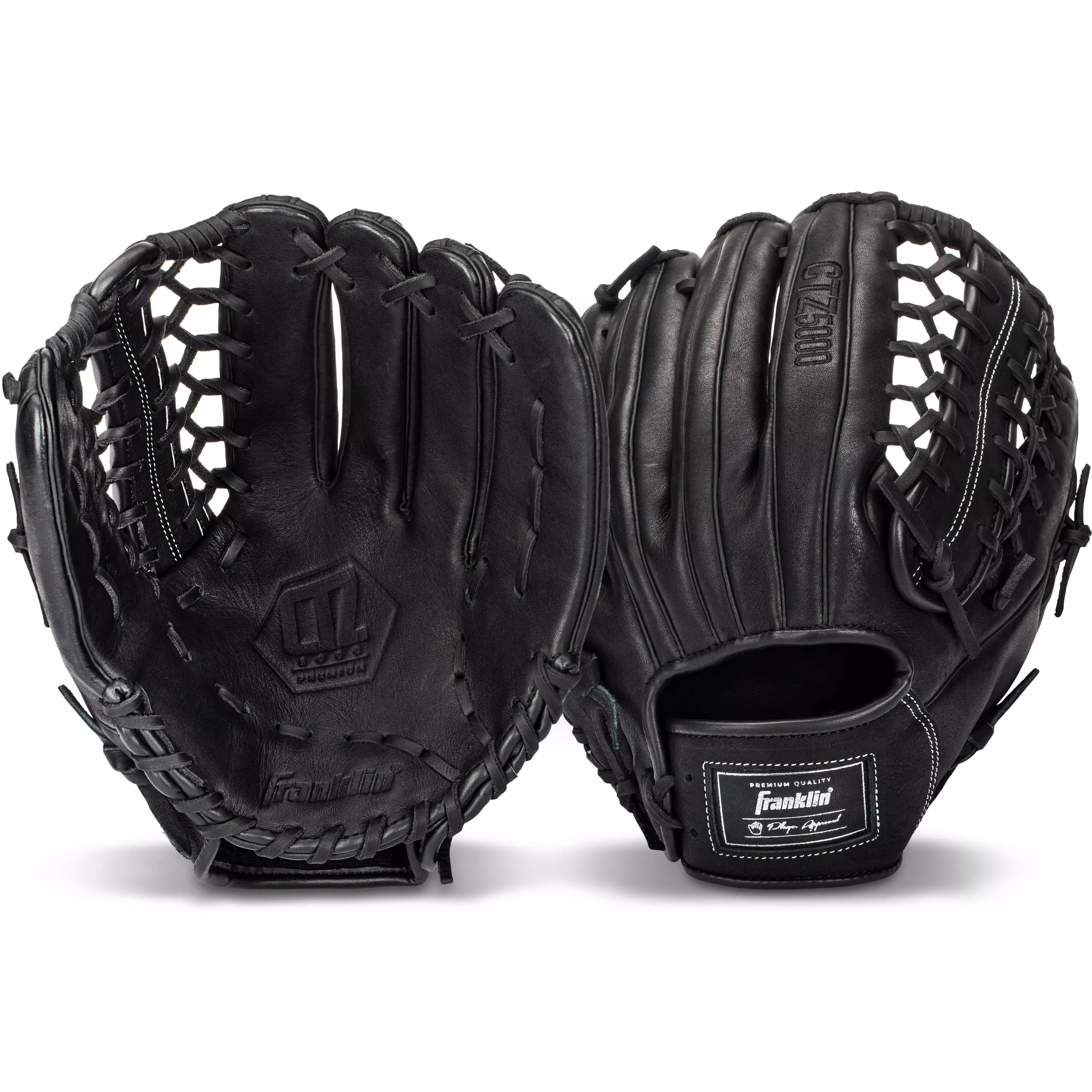 Franklin Sports CTZ5000 12.75" Baseball Fielding Glove RHT - Black - BLACK