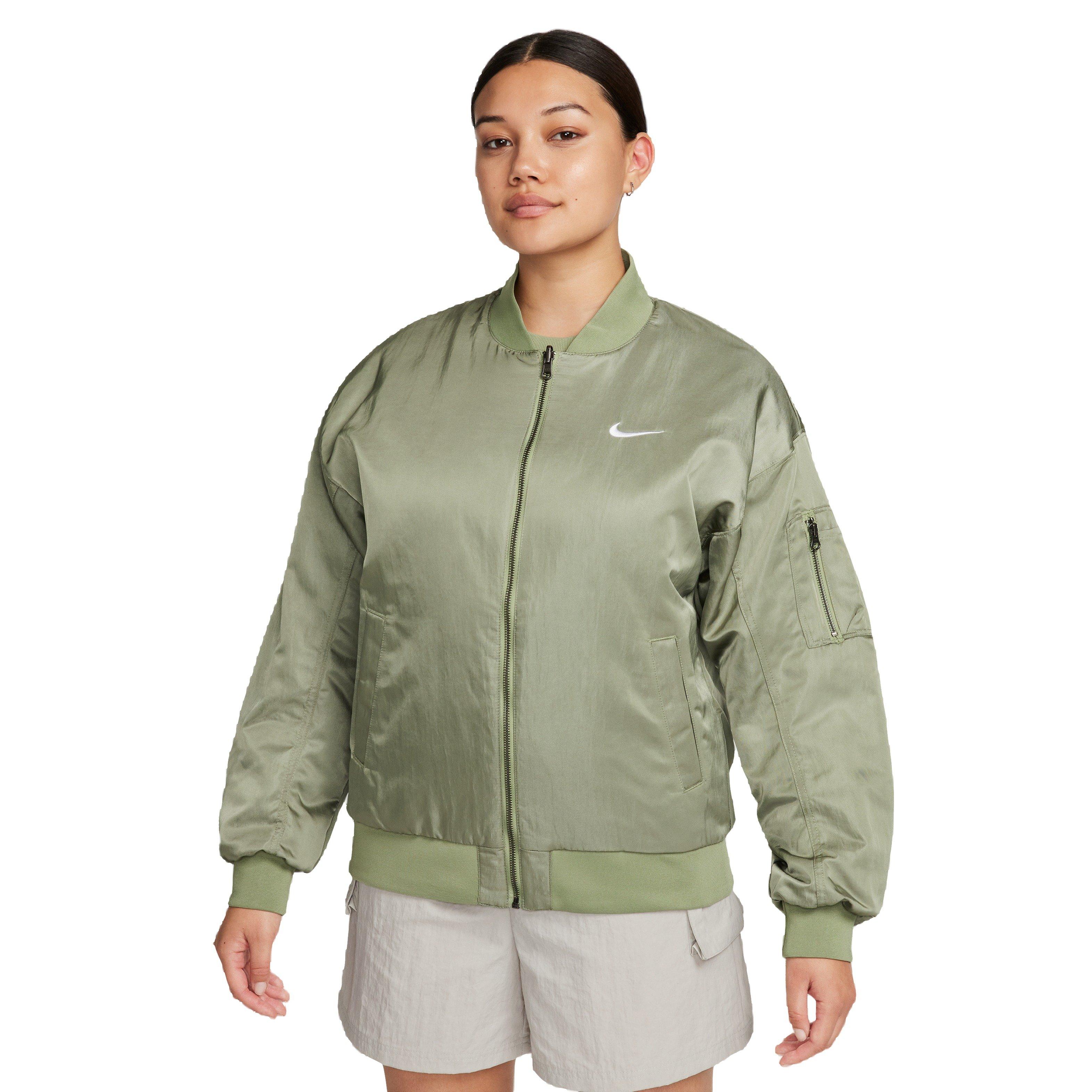 Nike green bomber discount jacket