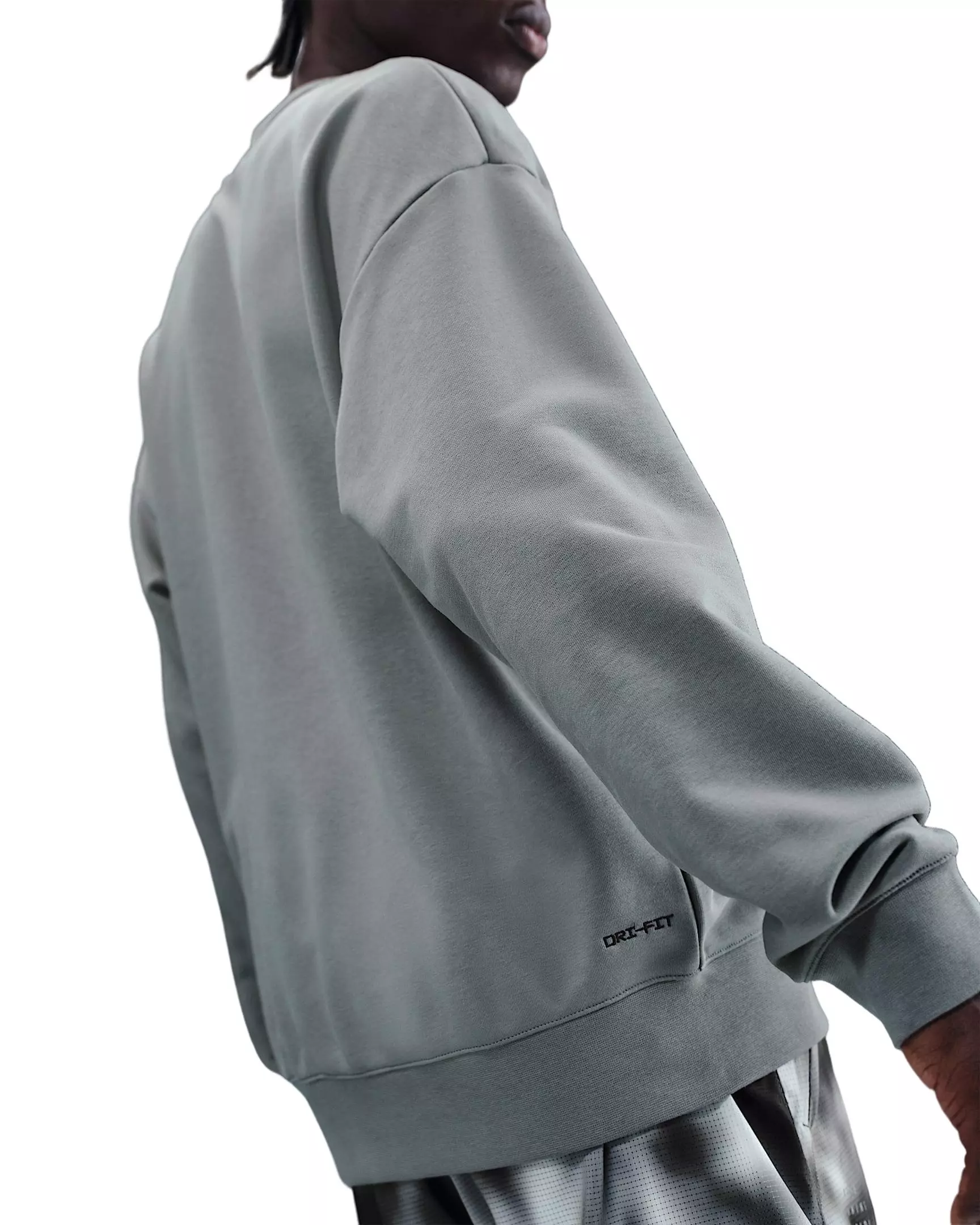 Nike Men's Dri-FIT Fleece Running Crew -Grey - GREY