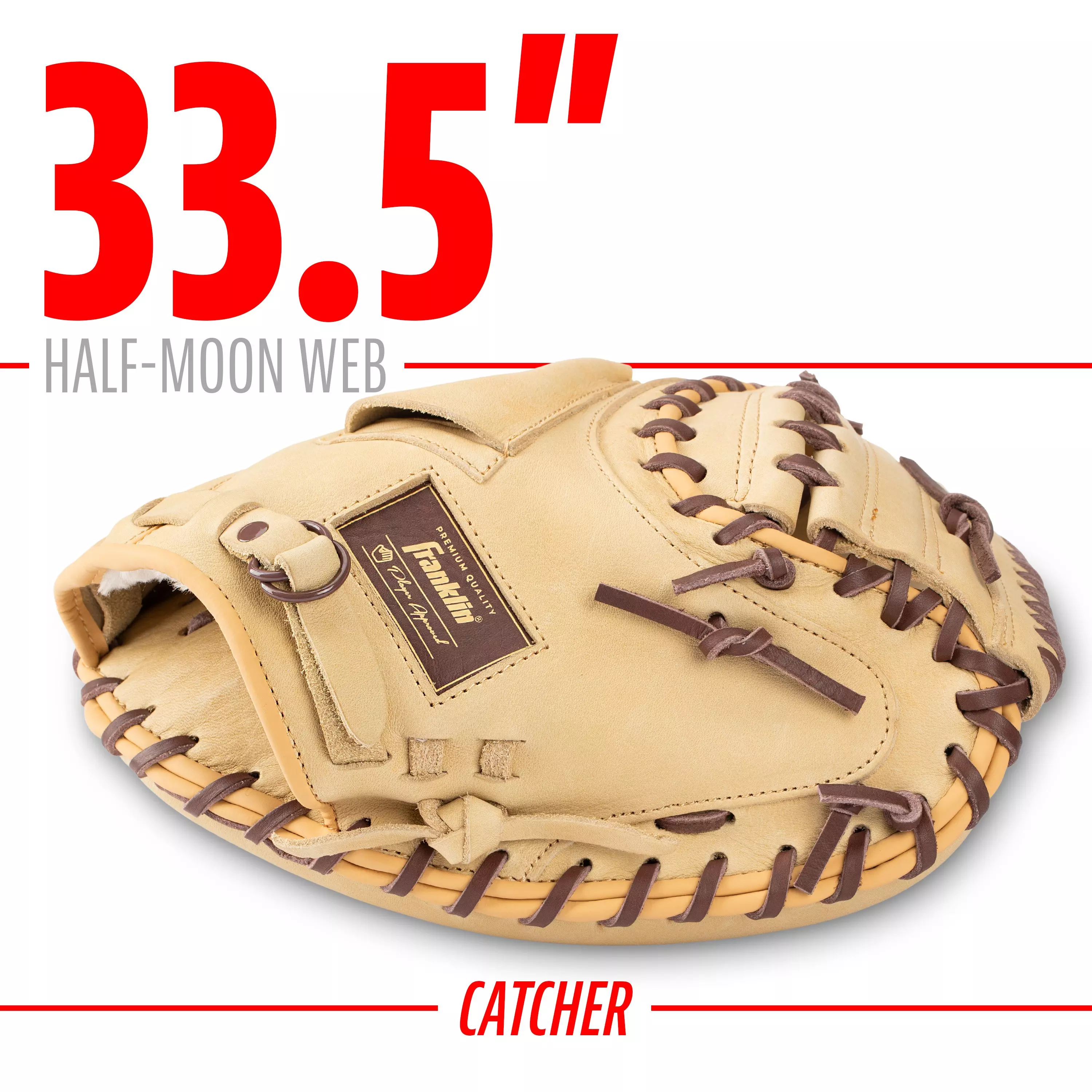 Franklin Sports CTZ50000 Baseball Catcher's Mitt - Brown - BROWN