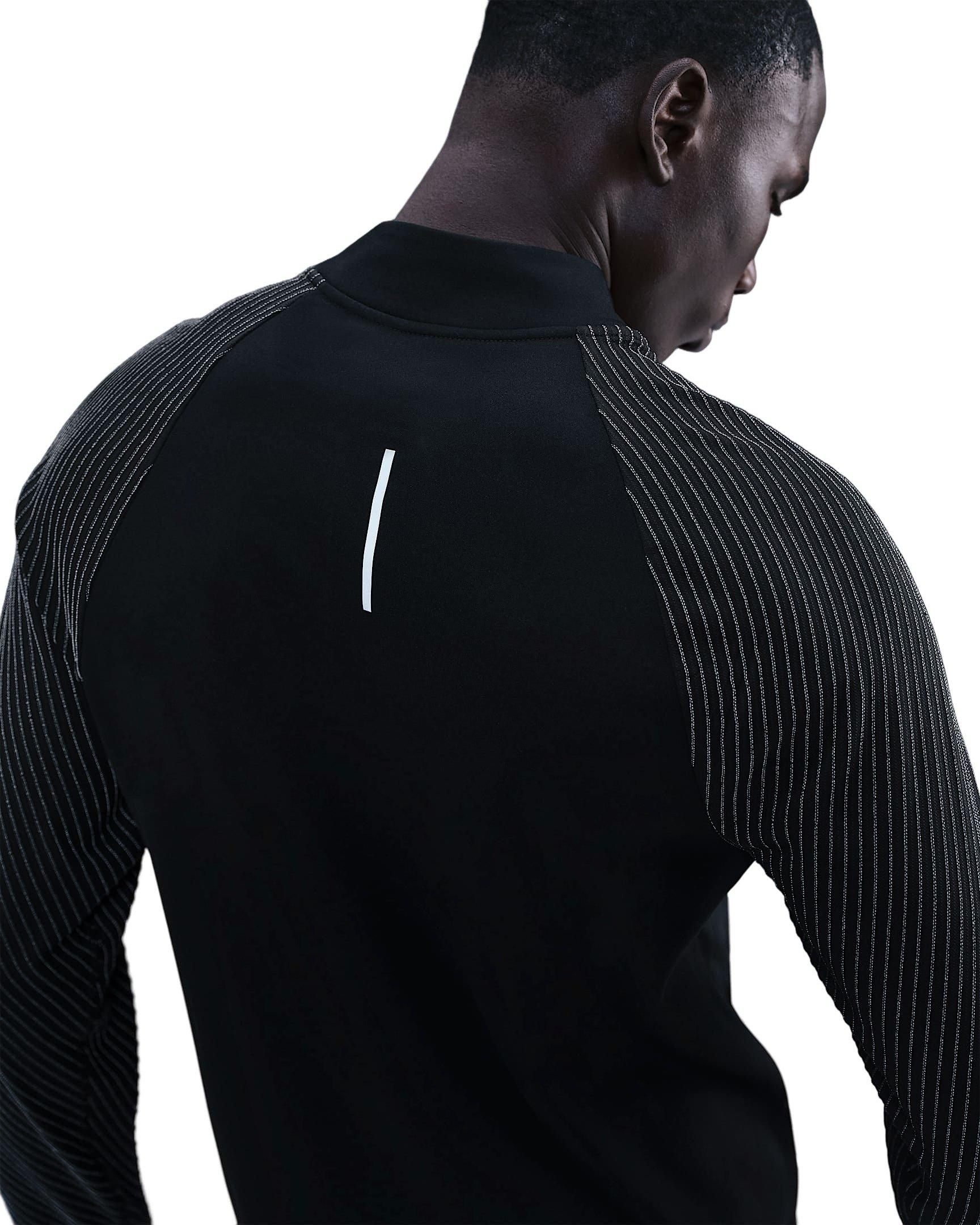 Nike Men's Dri-FIT 1/2-Zip Running Top with Reflective Design Accents - Black - BLACK Thumbnail View 2