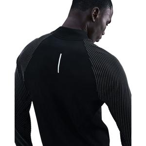 Nike Men's Dri-FIT 1/2-Zip Running Top with Reflective Design Accents -Black