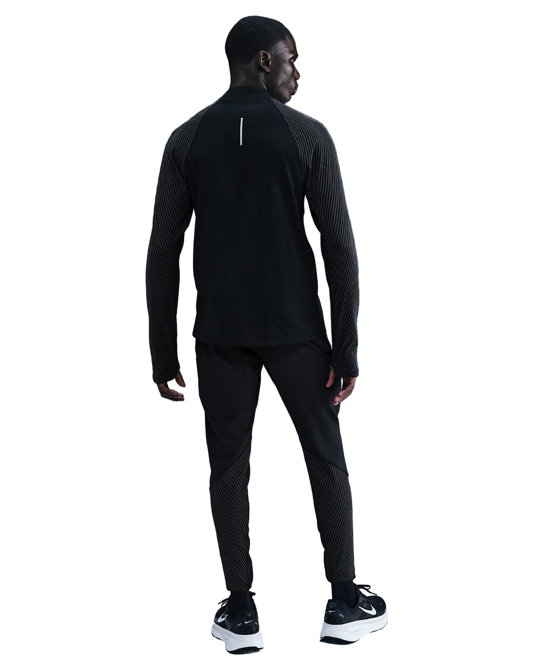 Nike Men's Dri-FIT 1/2-Zip Running Top with Reflective Design Accents -Black - BLACK Thumbnail View 5