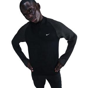 Nike Men's Dri-FIT 1/2-Zip Running Top with Reflective Design Accents -Black
