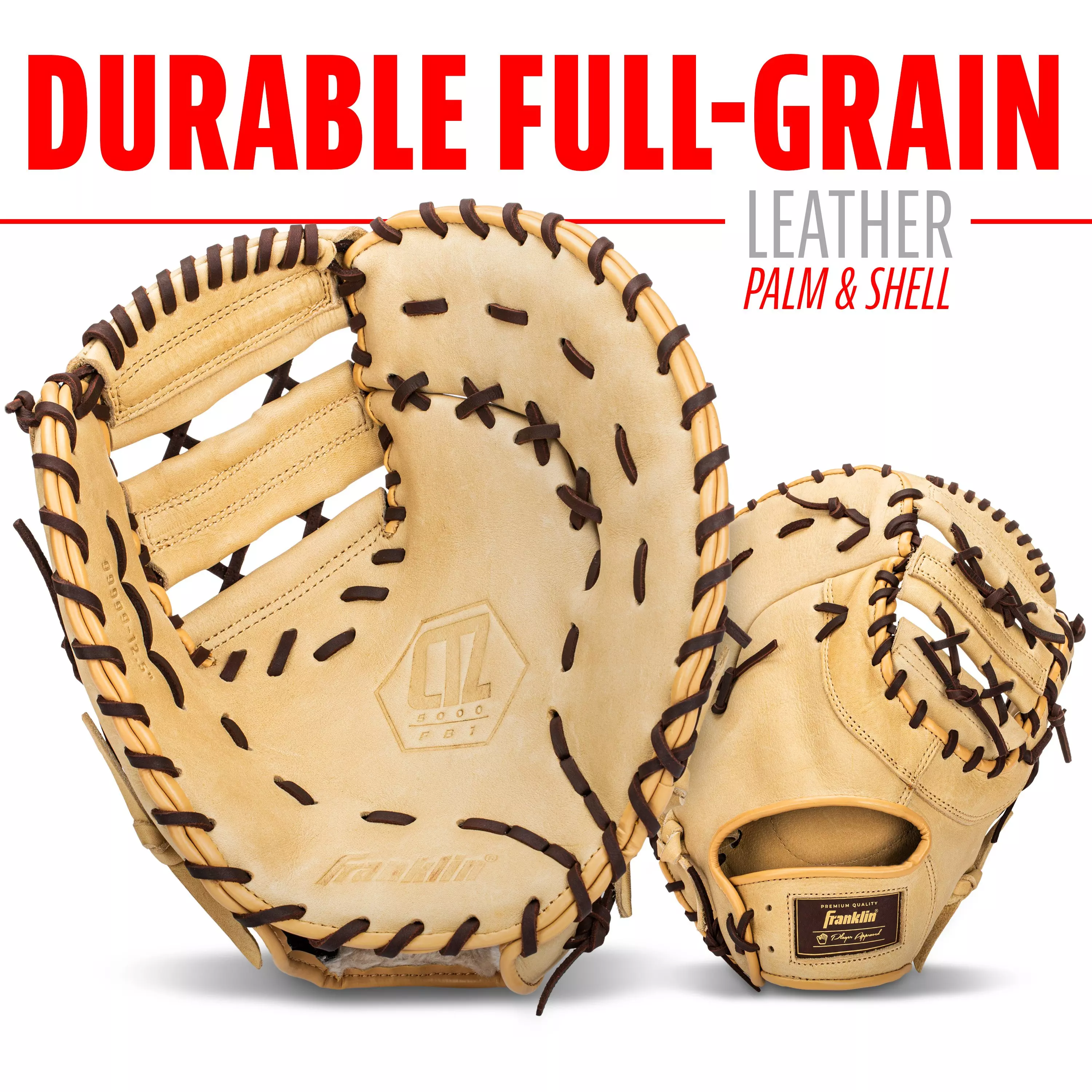 Franklin Sports CTZ5000 12.5" Baseball First Baseman's Glove RHT - Brown - BROWN
