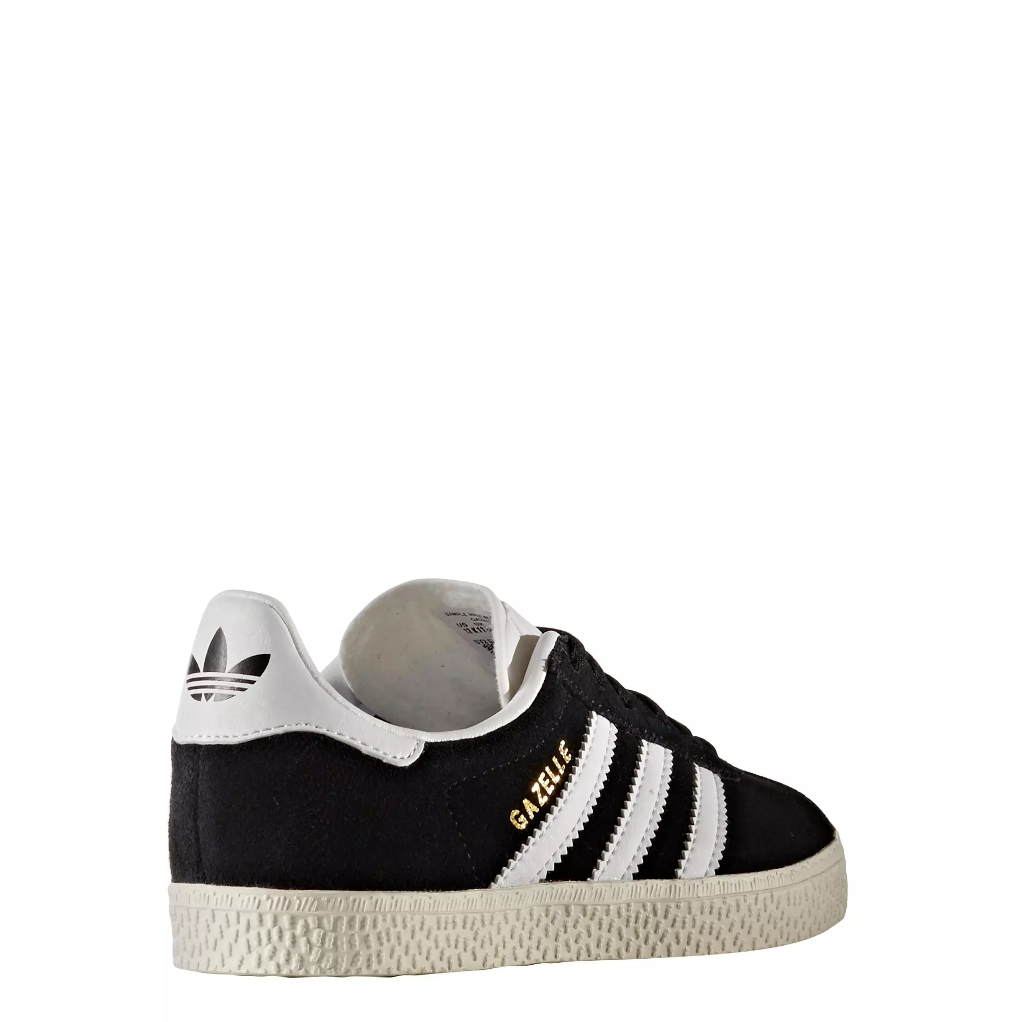 adidas Originals Gazelle "Core Black/Cloud White/Gold Metallic" Preschool Girls' Shoe - BLACK/WHITE/GOLD